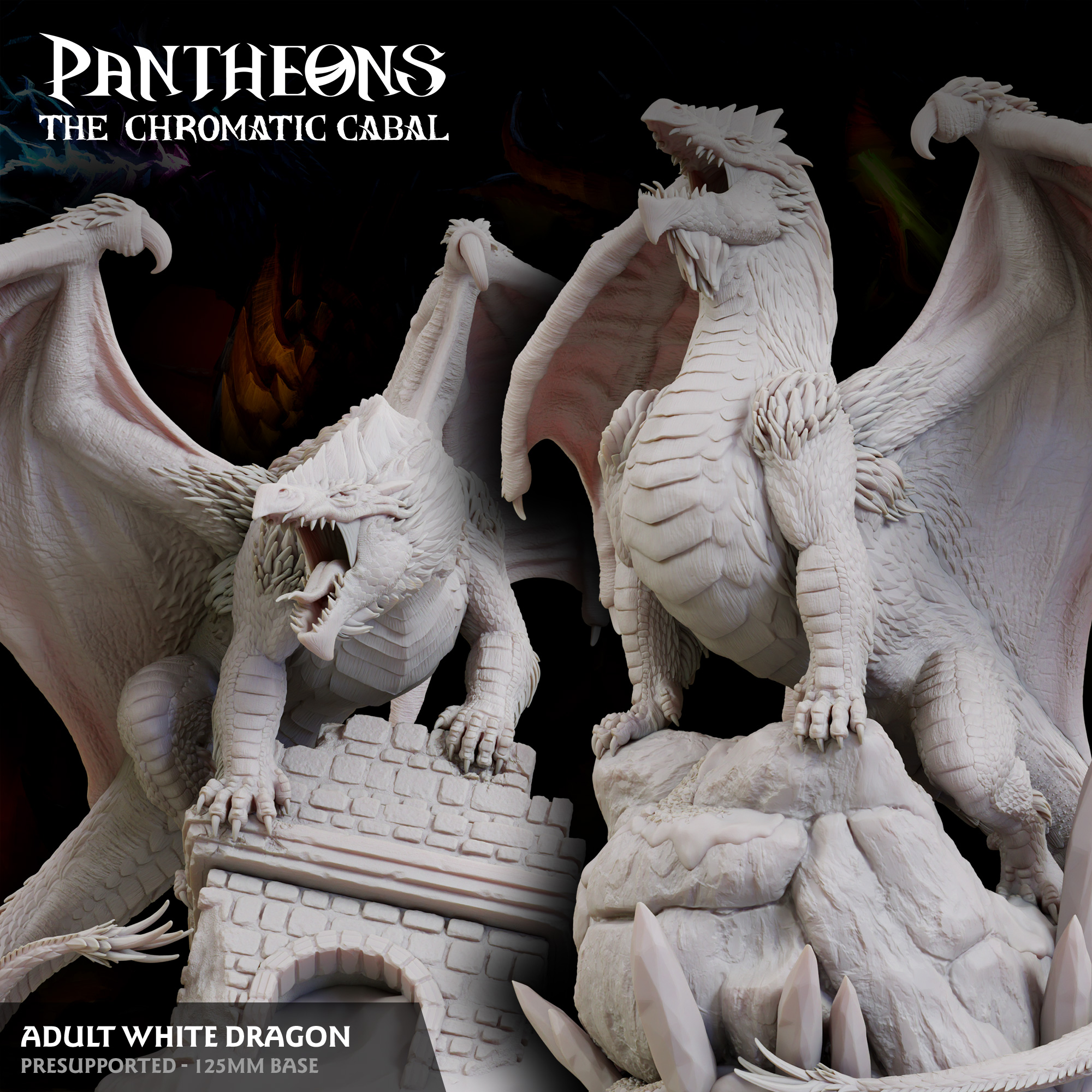 Pantheons: Adult White Dragon