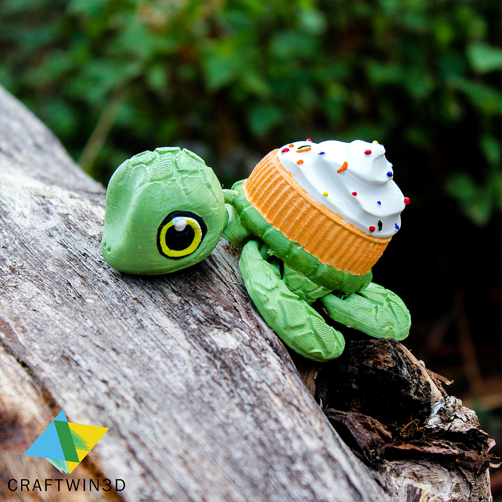 Print in place Flexy cupcake Turtle