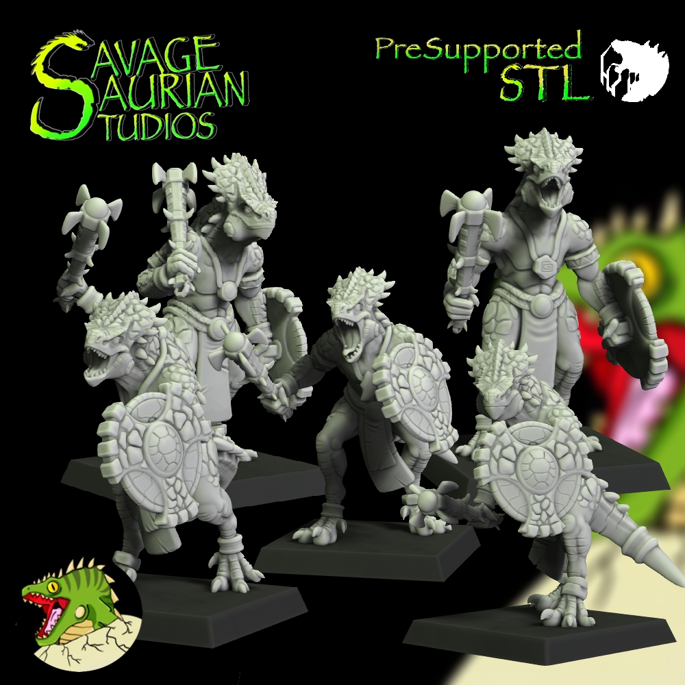 Aztolanni Iguanisaur Club Warriors - Lizardmen