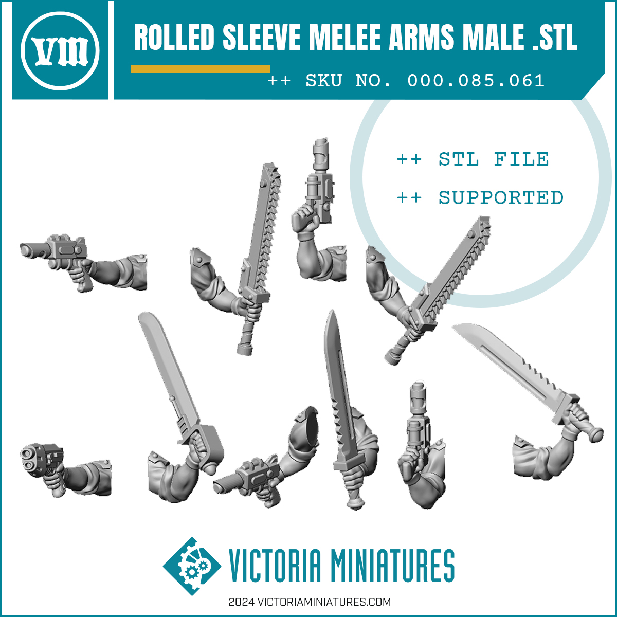 Rolled Sleeve Mellee Arms Male x10
