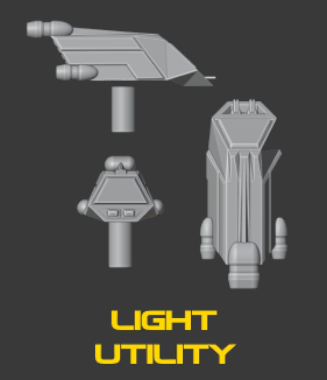 Fleet One Light Utility Ship and Flight Stand