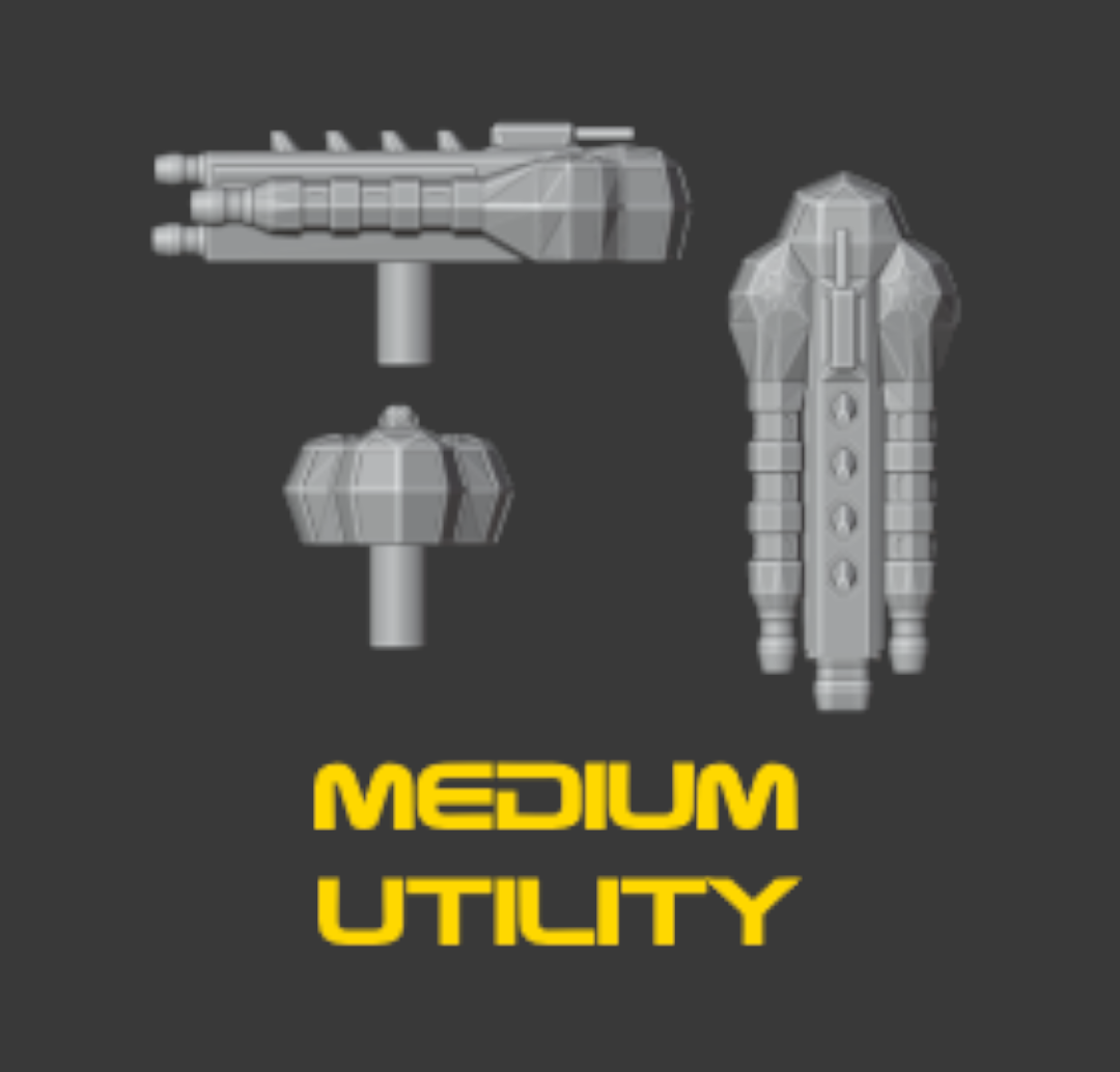 Fleet One Medium Utility Ship and Flight Stand