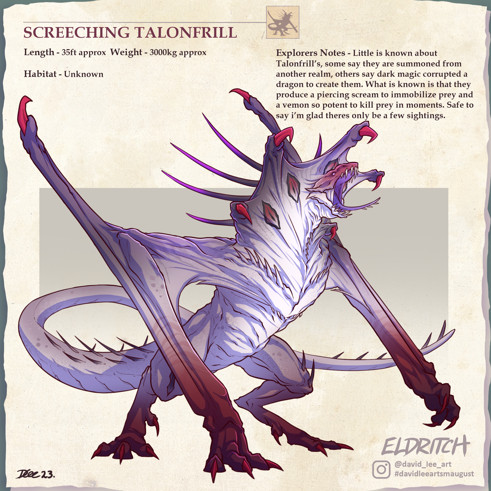 The Screeching Talonfrill | 5e Stats Included