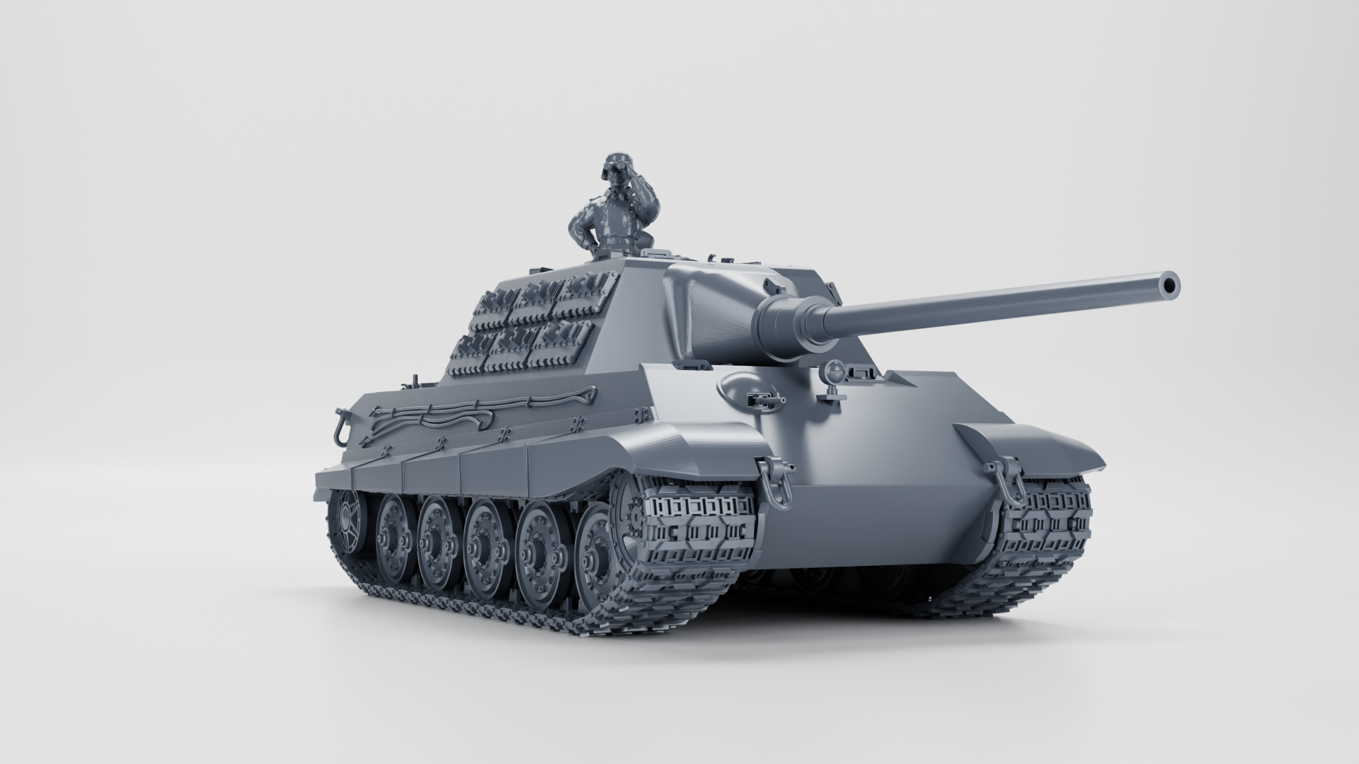 Jagdtiger (Sd.Kfz.186) - Henschel suspension + 3 Tankmen (Germany, WW2)