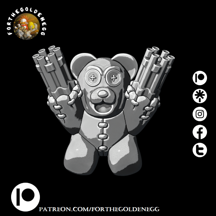 Angry Teddy - Print in place, supportless