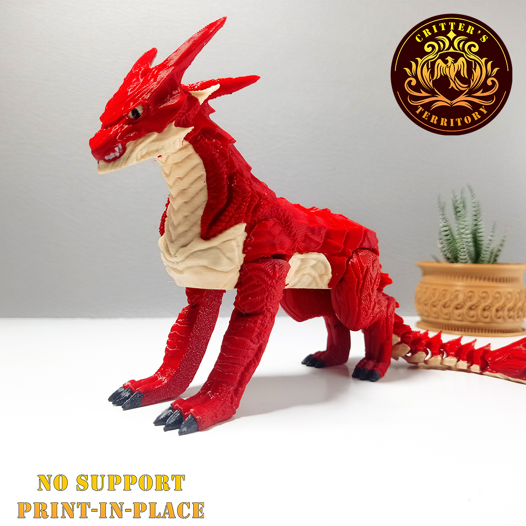 FLEXI DRAKE DRAGON | PRINT IN PLACE | NO SUPPORT