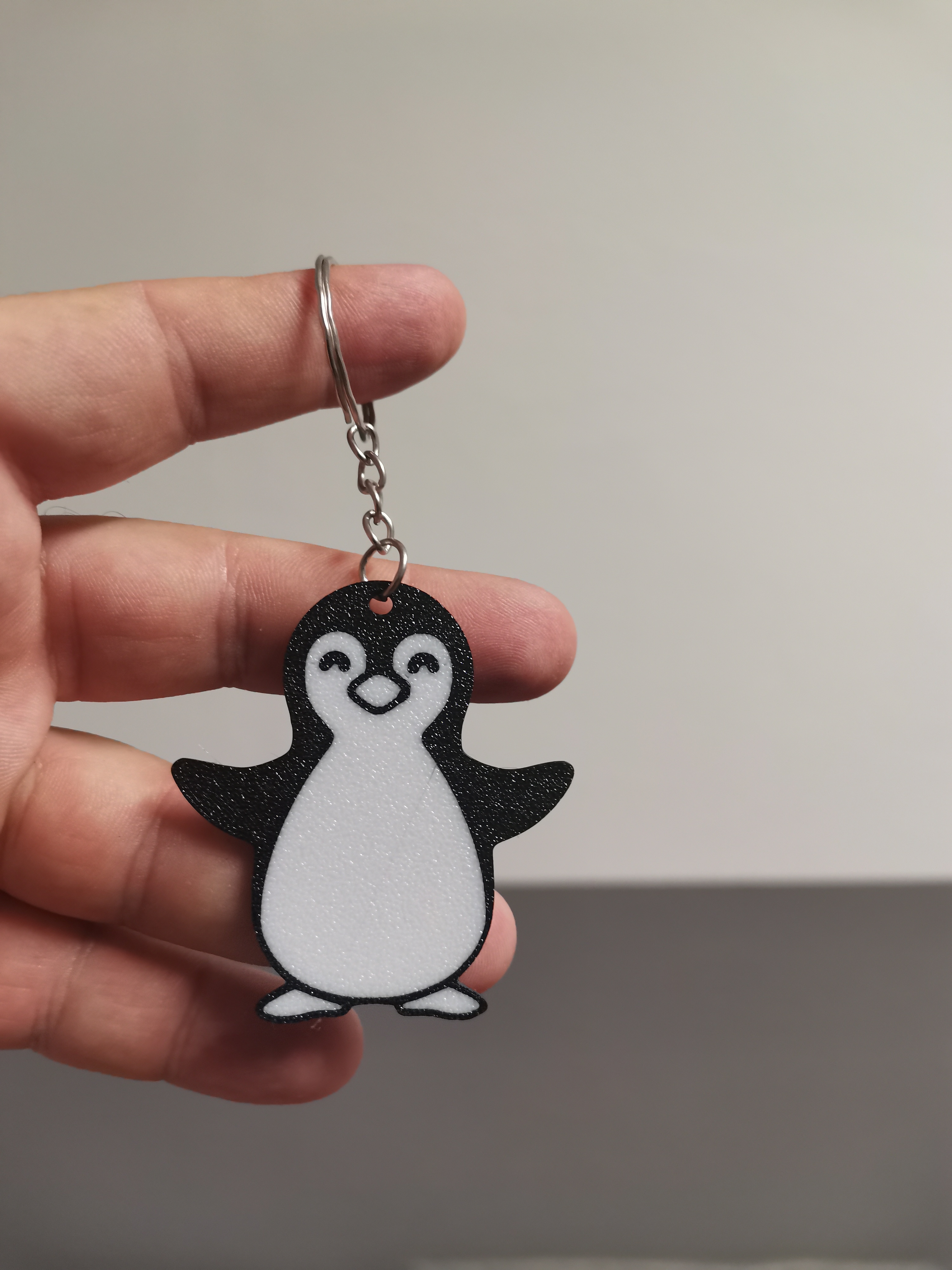 Cute penguin multicolor keychain