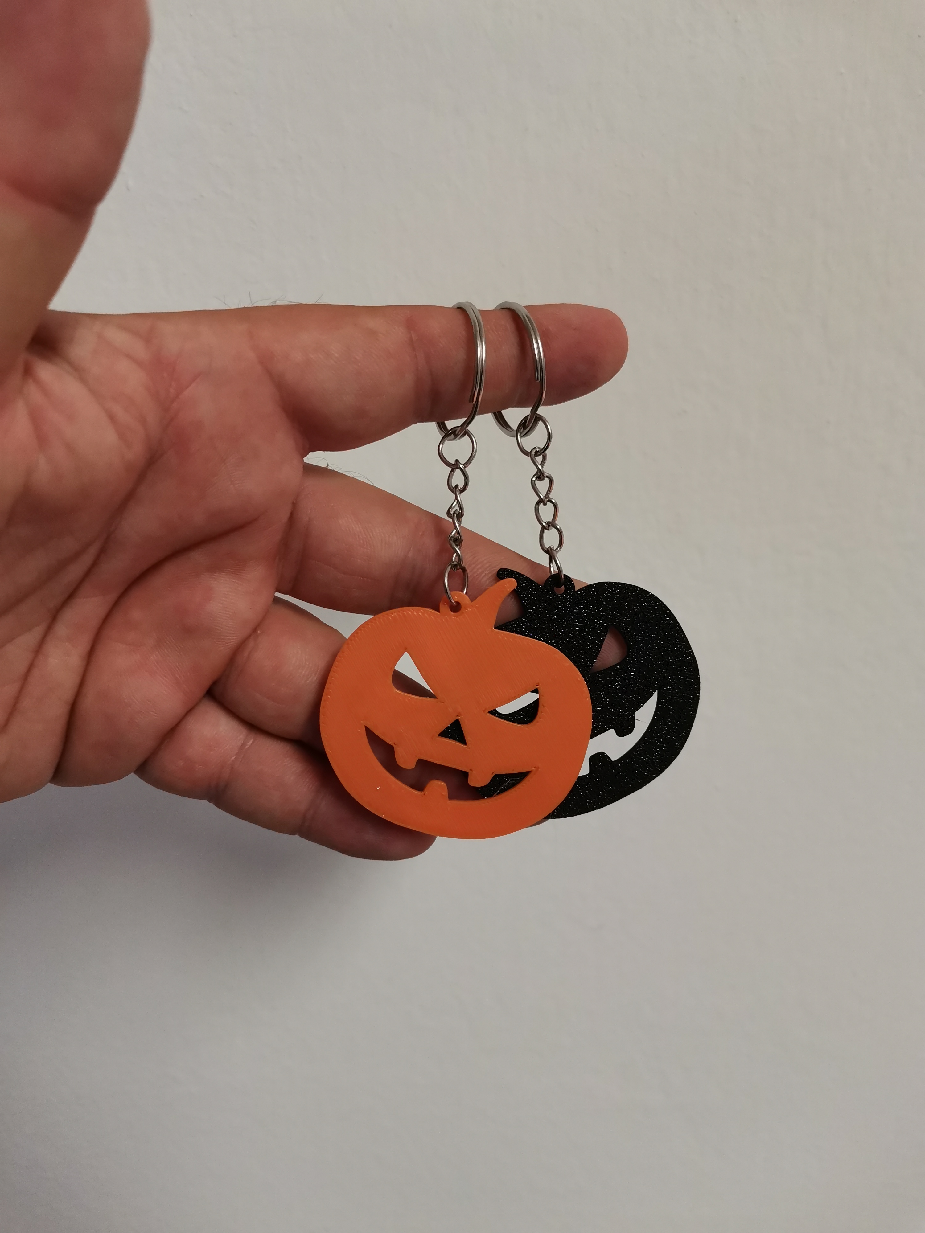 Jack-o'-lantern single color keychain