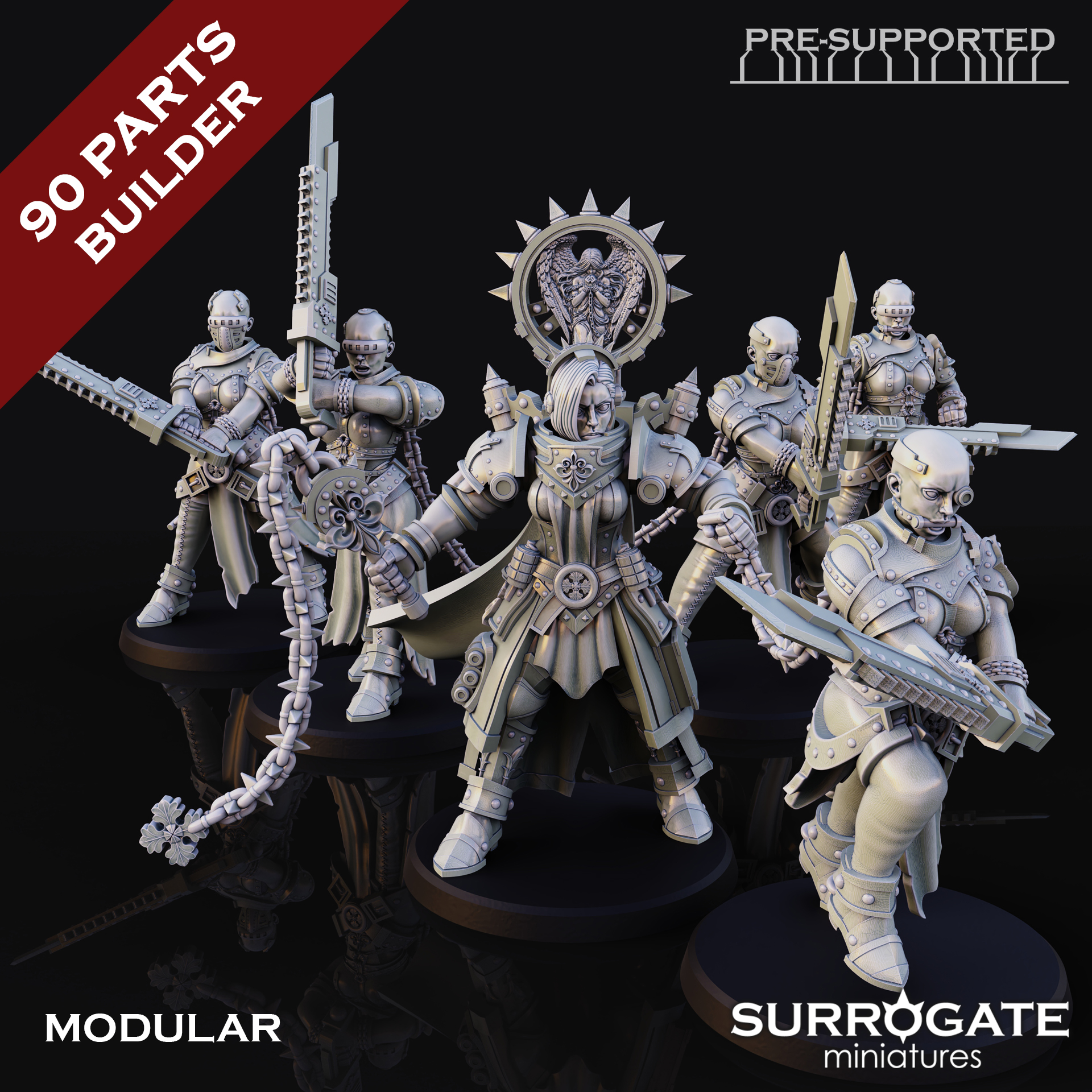 Daughters of Dawn Sinners Squad, Surrogate Miniatures September 2024 Modular Unit Release