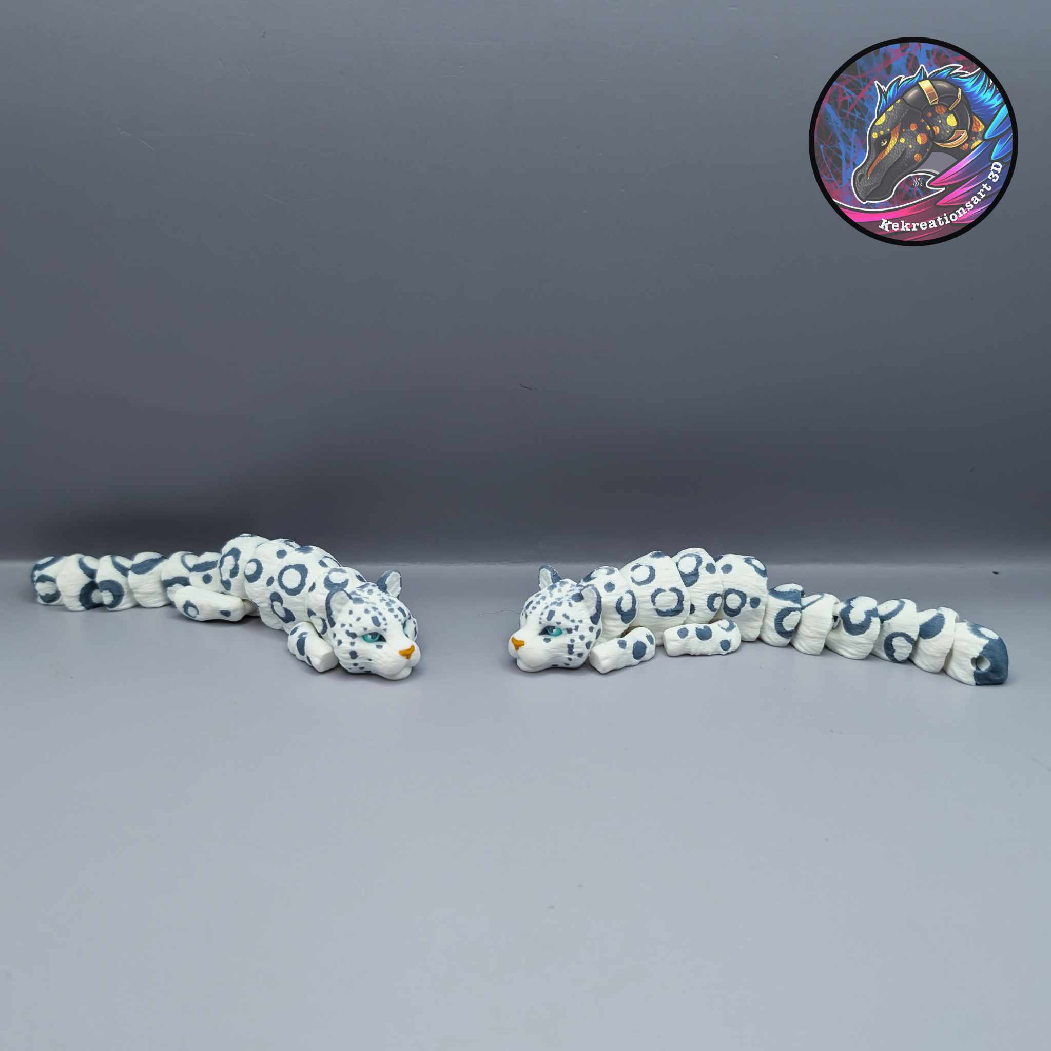 Baby Flexi Snow Leopard Keychain