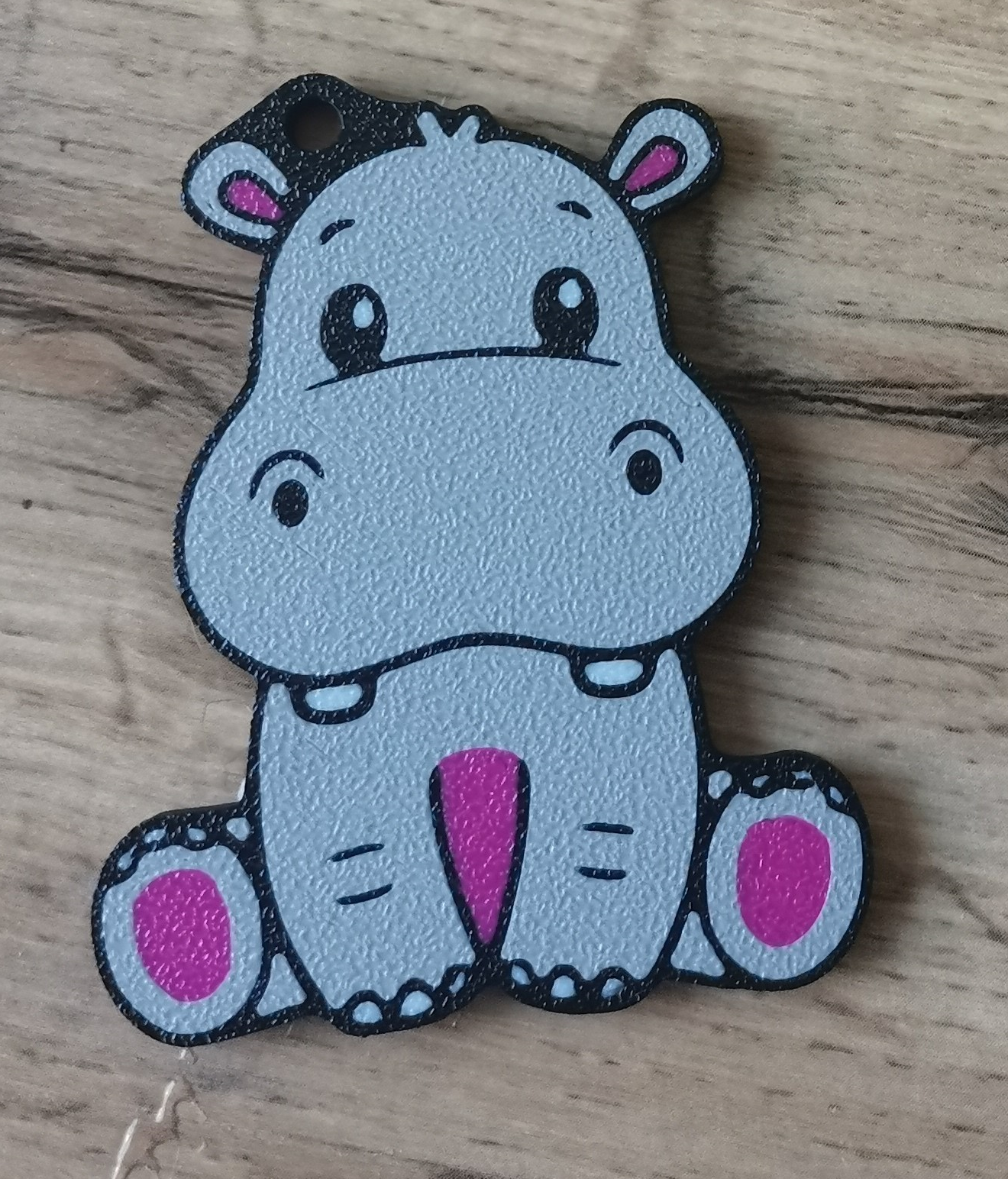 Multicolor Hippo keychain