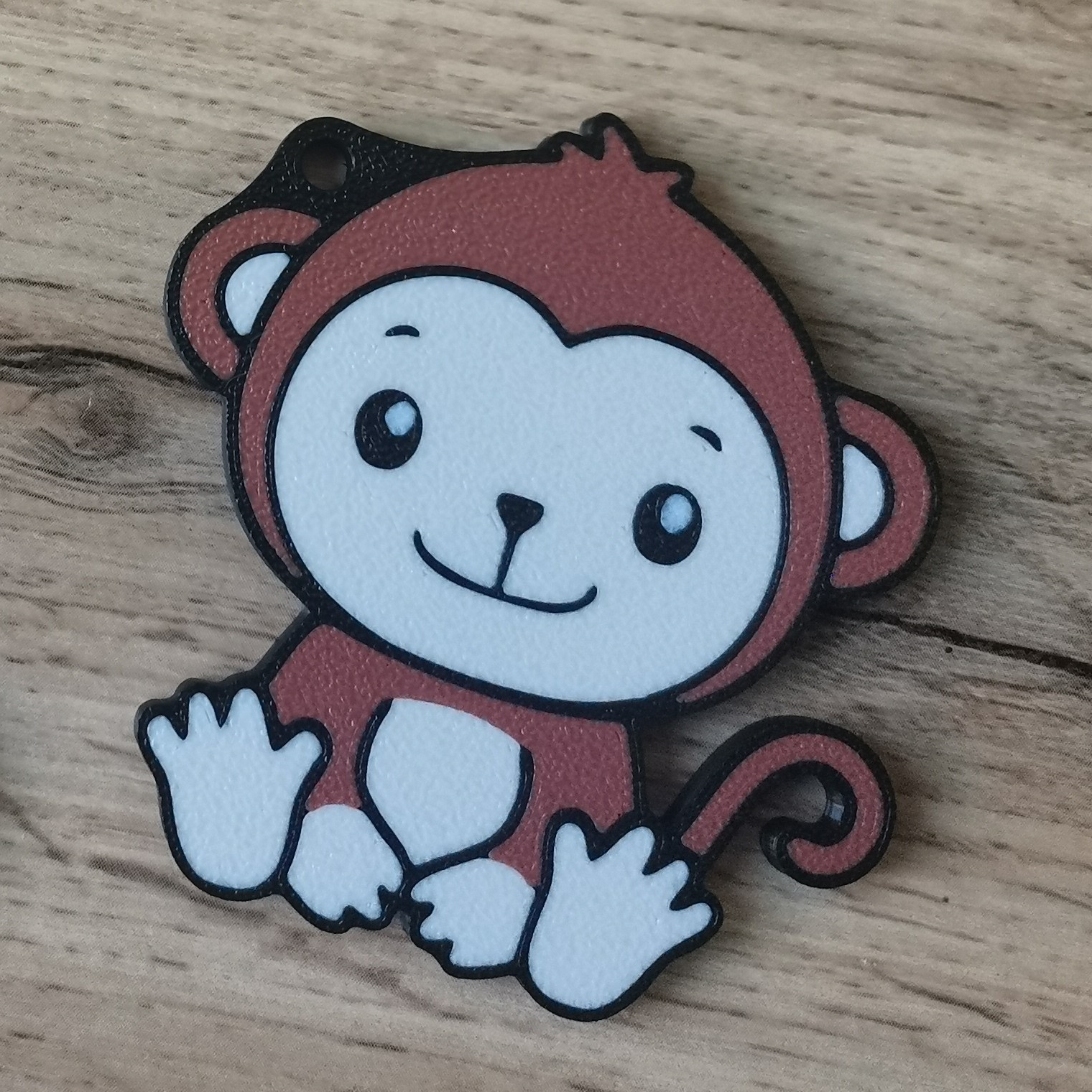 Multicolor monkey keychain