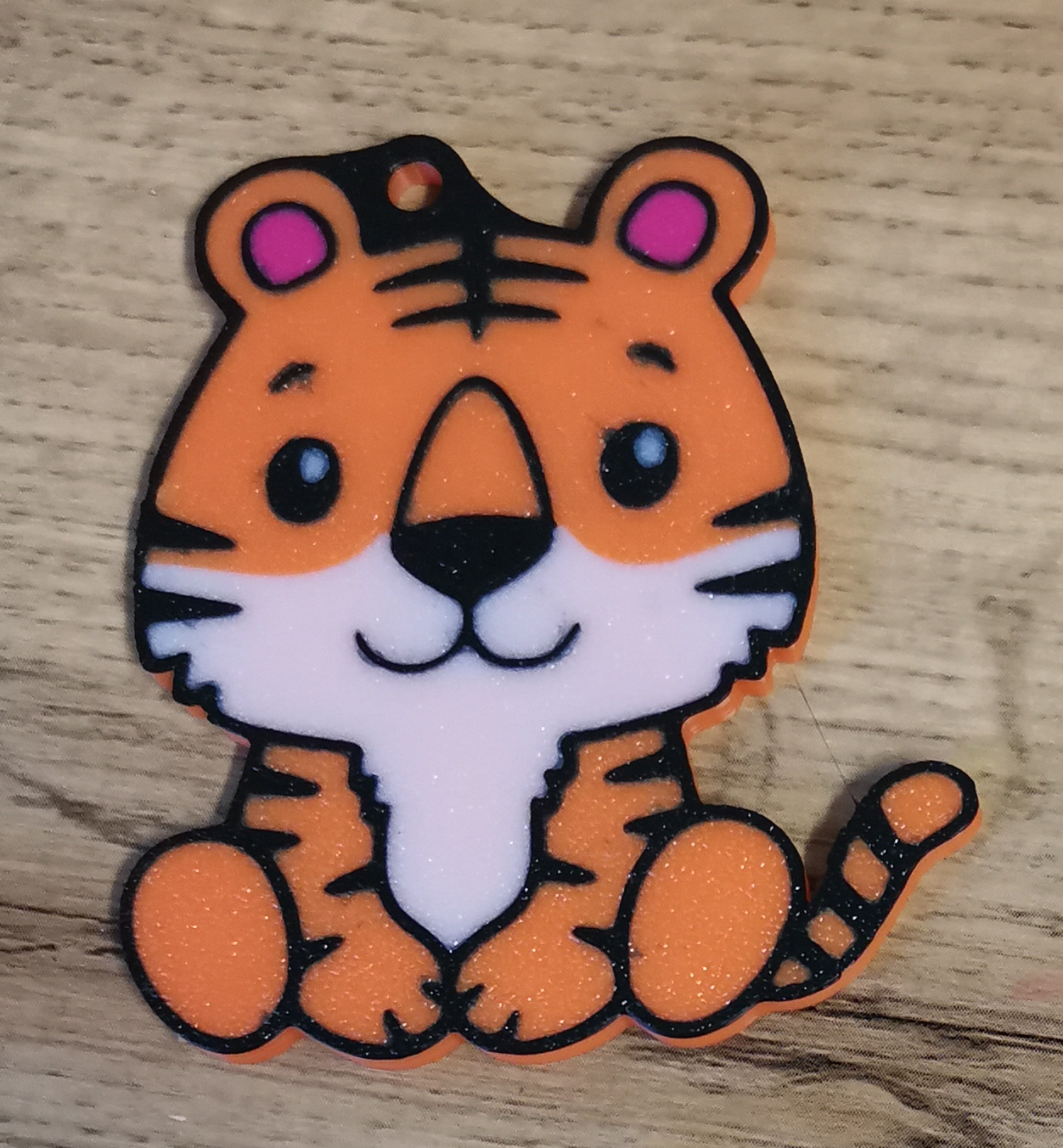 Multicolor tiger keychain