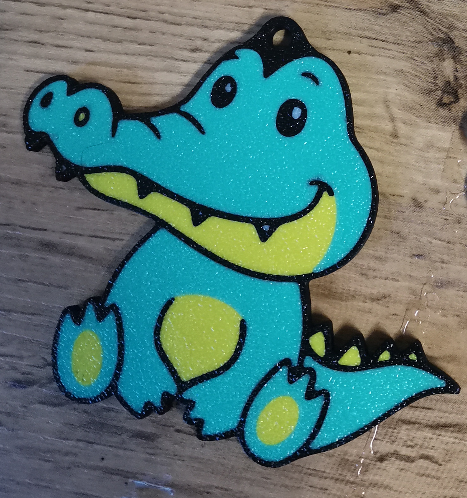 Crocodile multicolor keychain