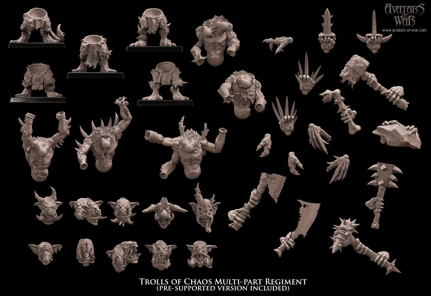 Trolls of Chaos multi-part regiment