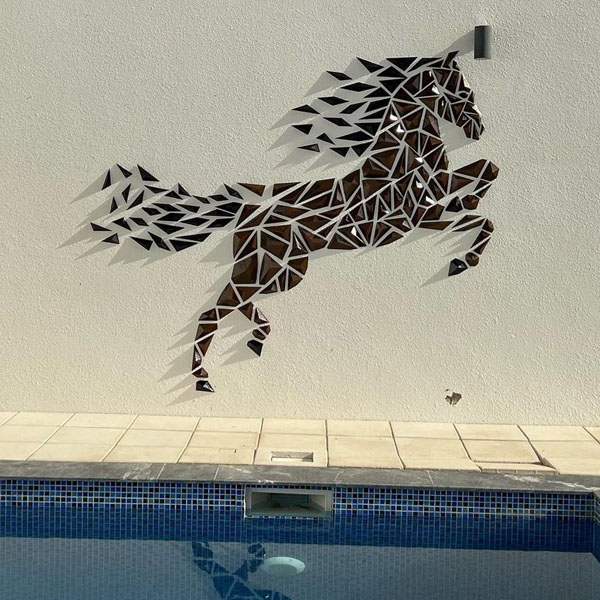Geometric Horse wall art