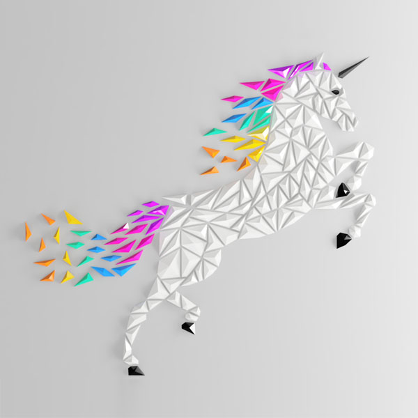 Geometric Unicorn wall art (only for Princess)