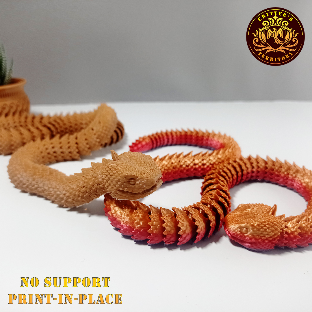 Flexi spiky viper snake Articulate No Support