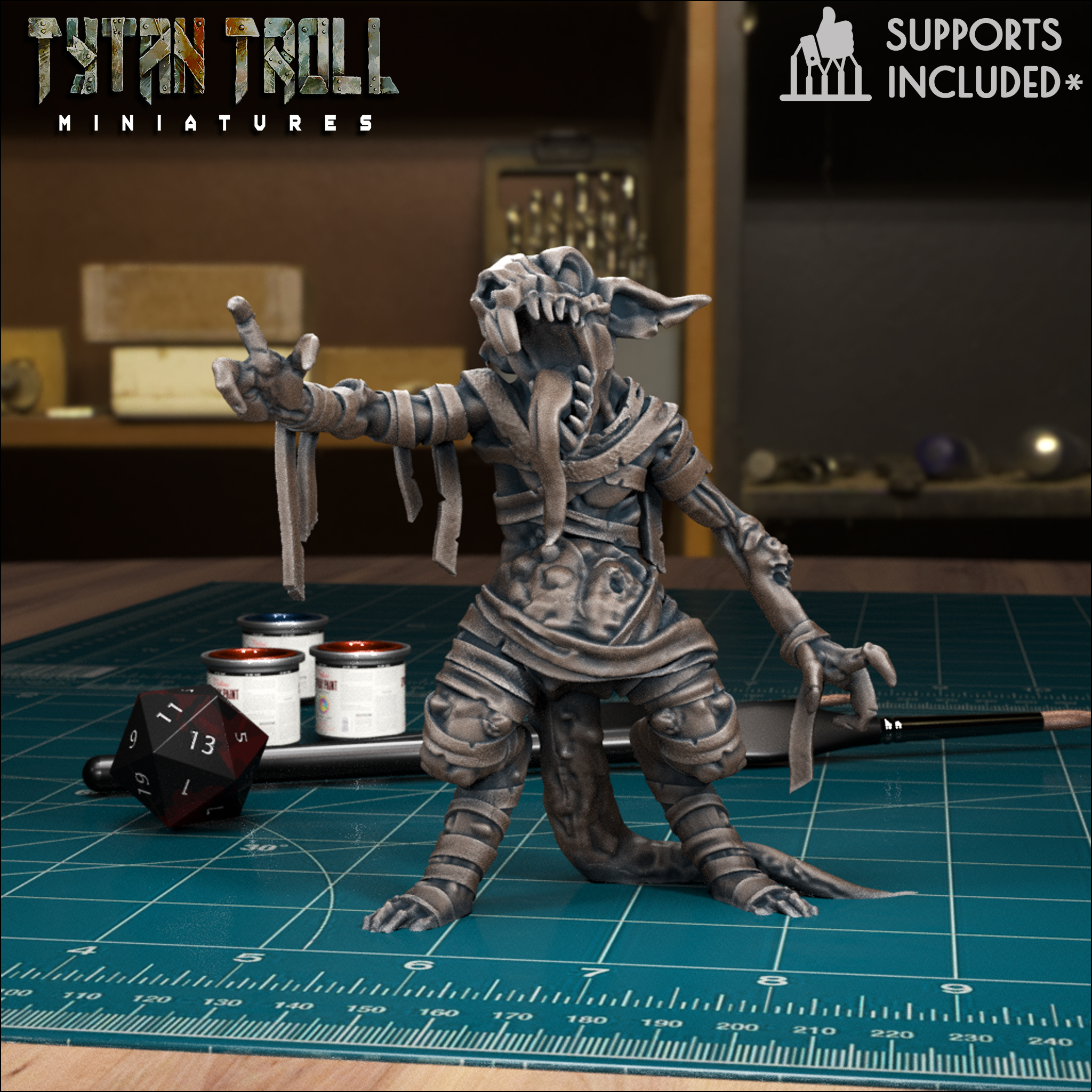 Plague Rat Bandaged [Pre-Supported]