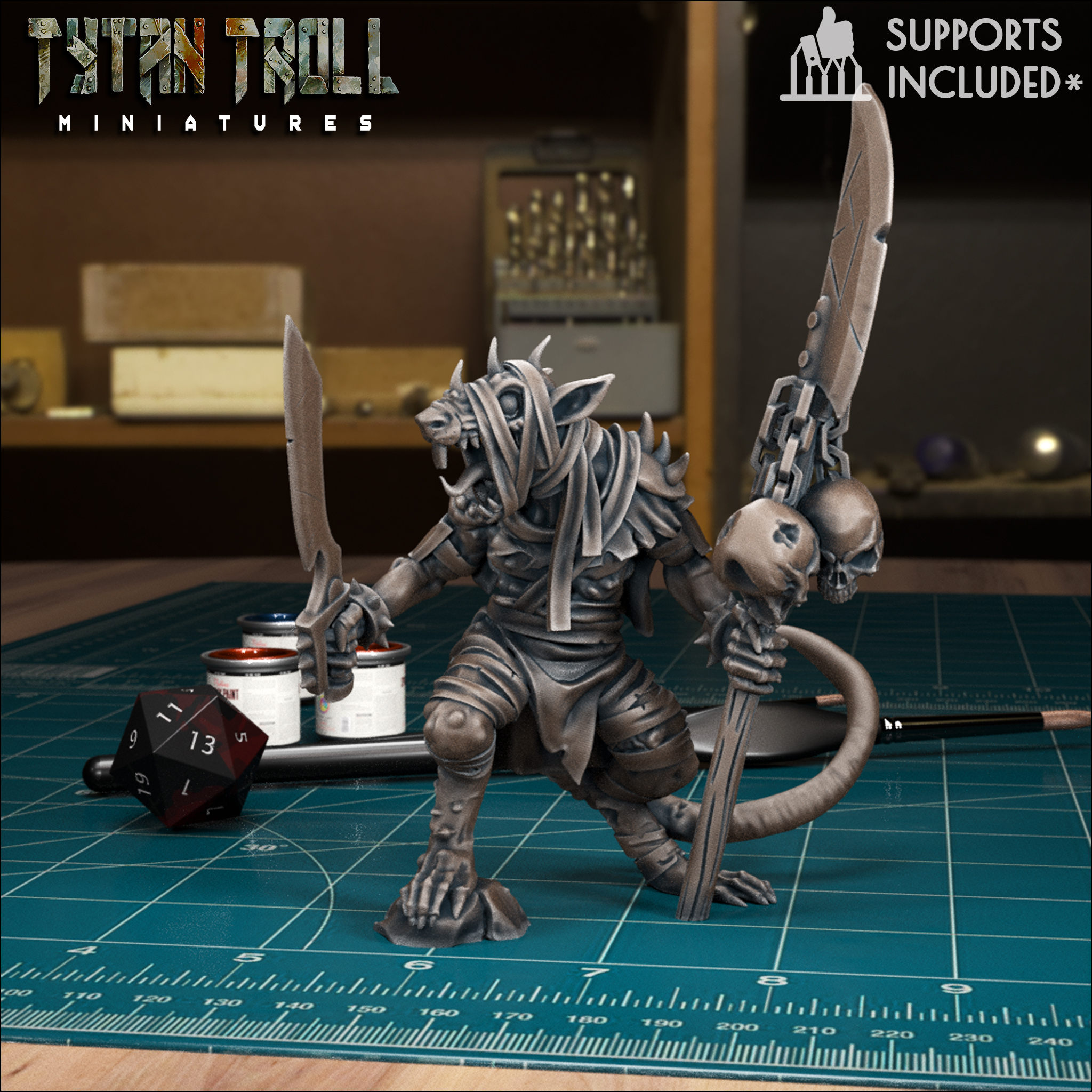 Plague Rat Warrior 01 [Pre-Supported]