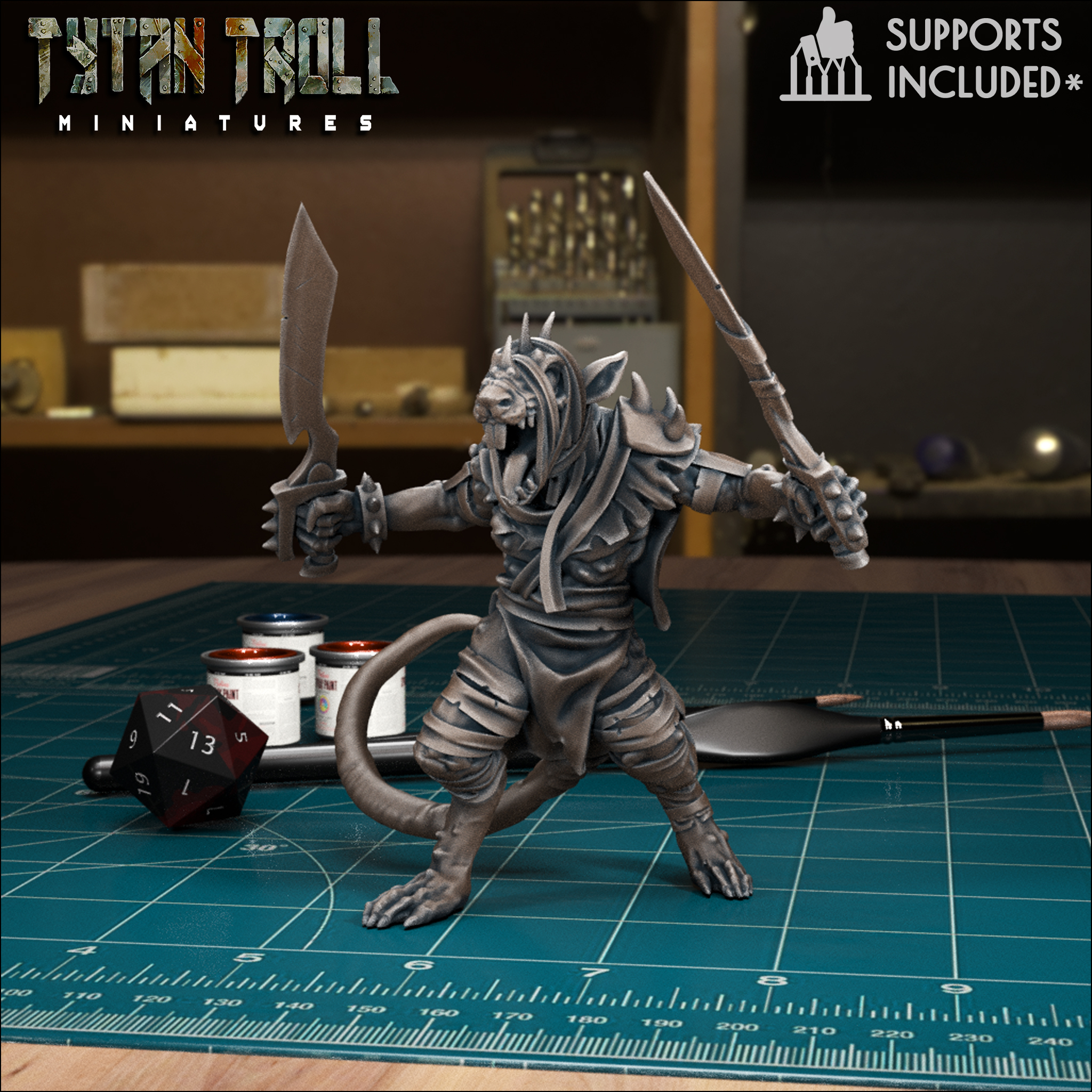 Plague Rat Warrior 02 [Pre-Supported]