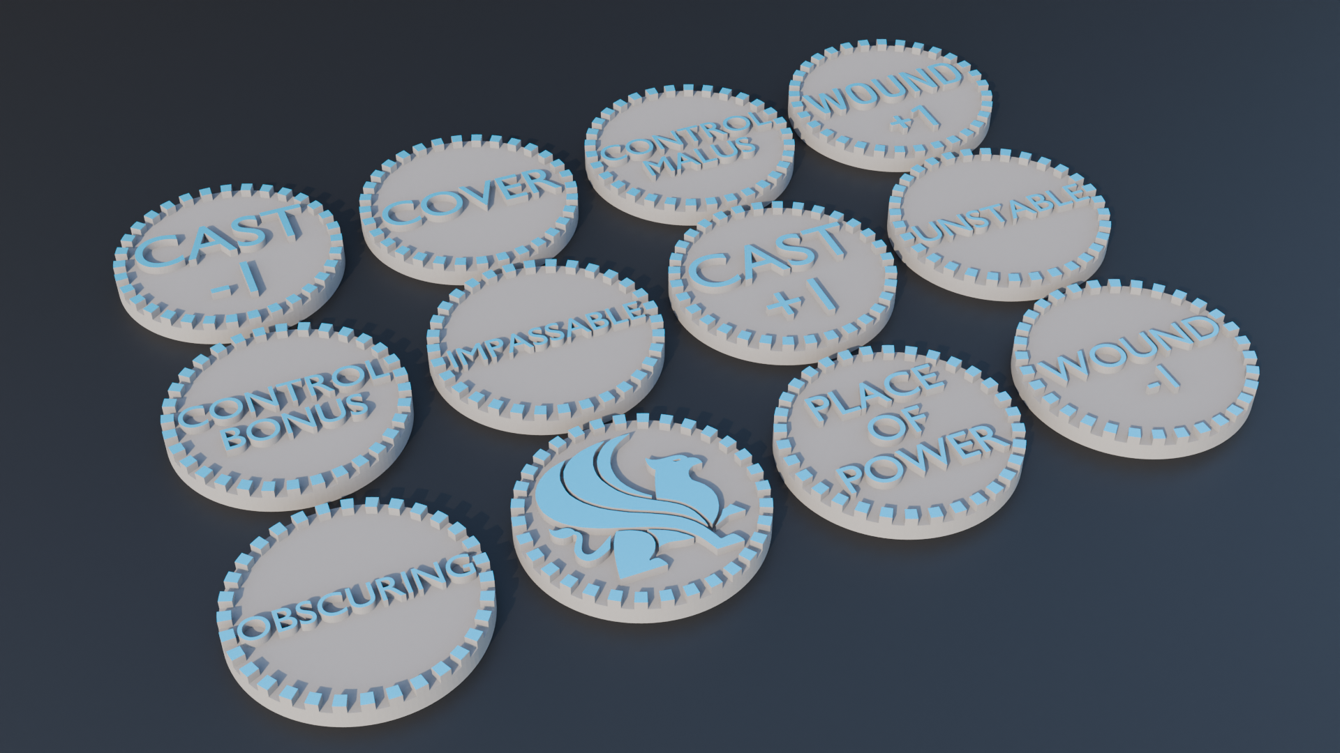 Age of Sigmar 4 Tokens and Move Trays.
