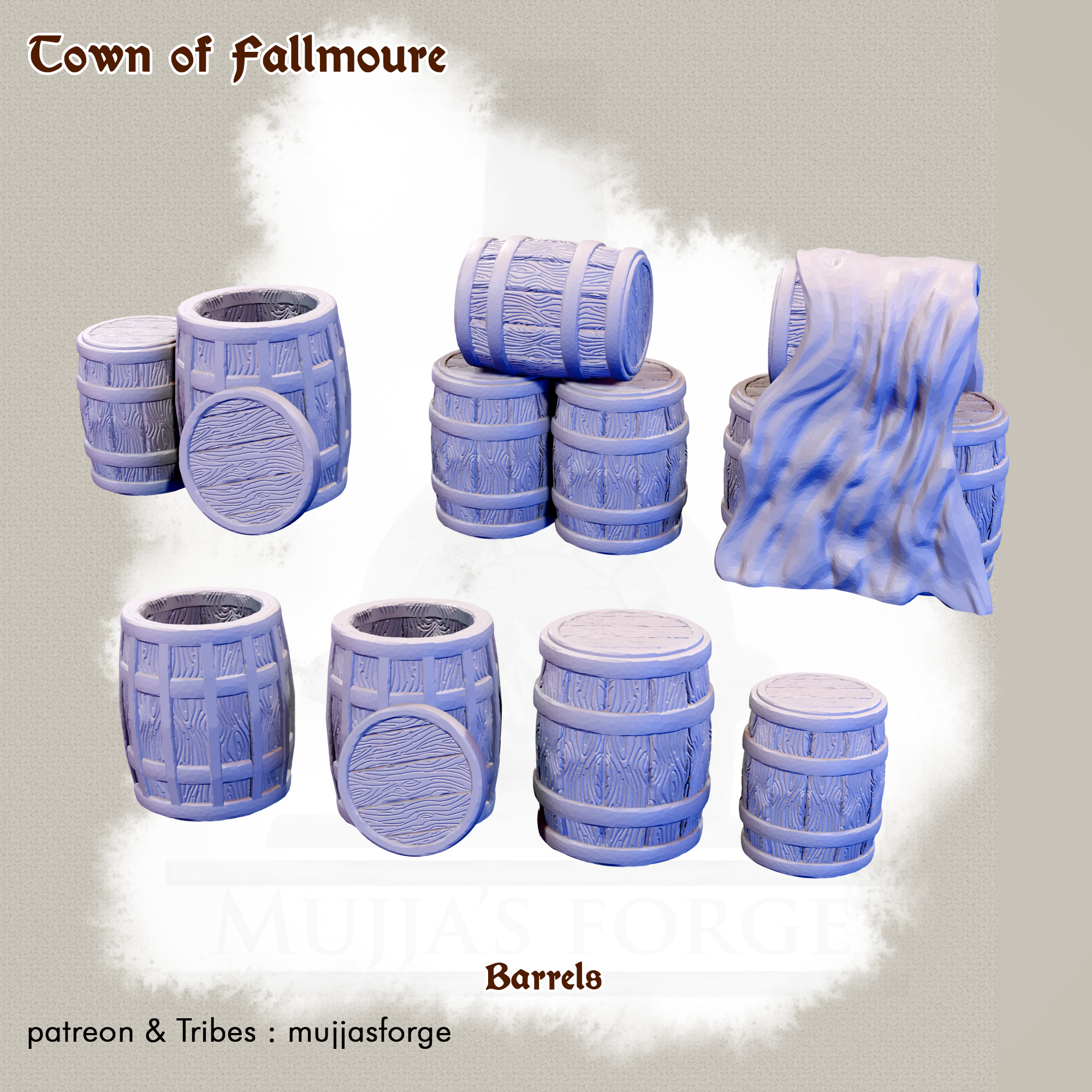 town of Fallmoure - barrels