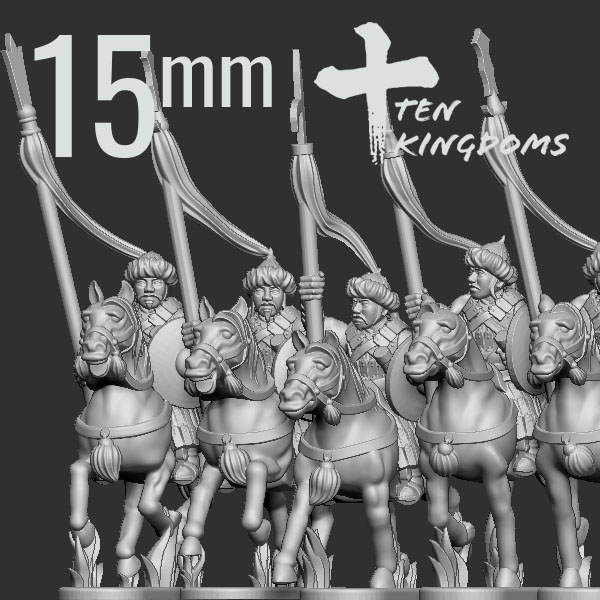 15mm Jurchen-Jin Light Armoured Spear Horse