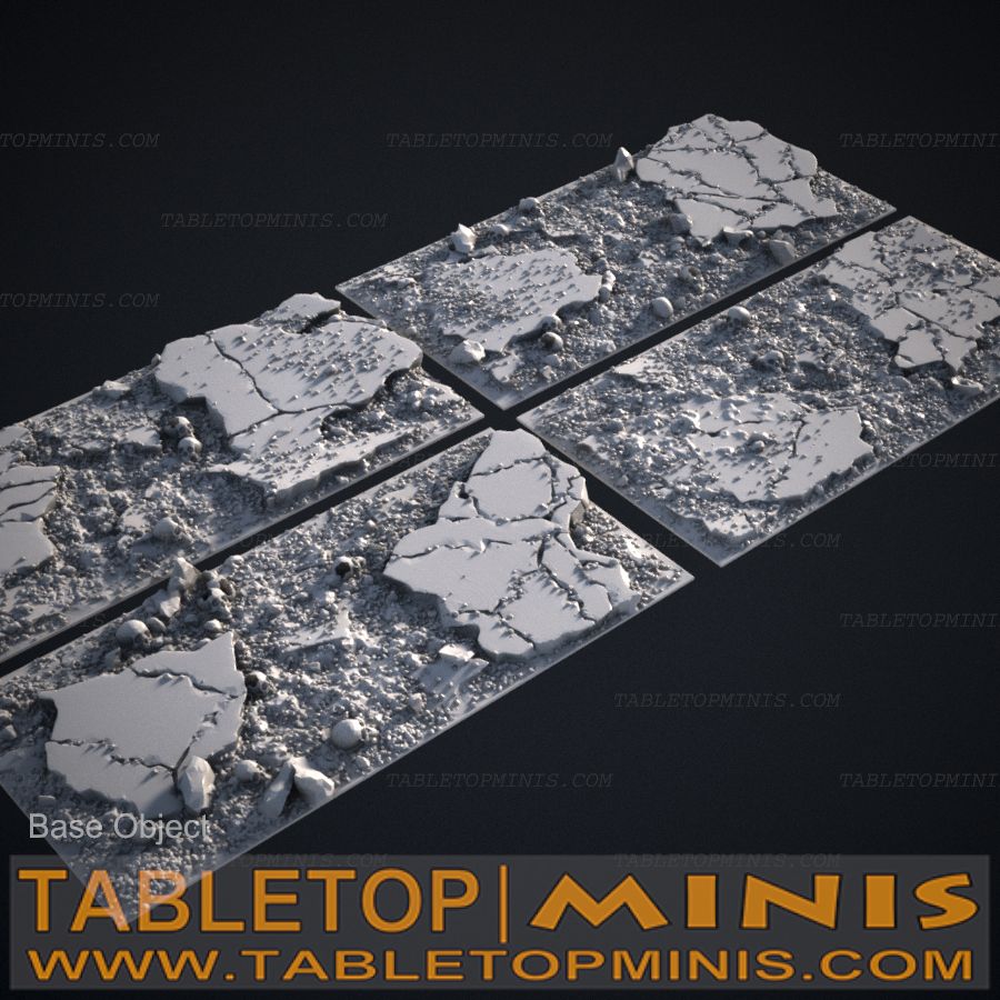 Cracked Earth 50mmx100mm Rectangular Bases Topper