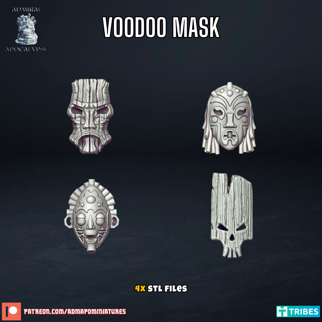 Voodoo Shaman Masks (Pre-supported)
