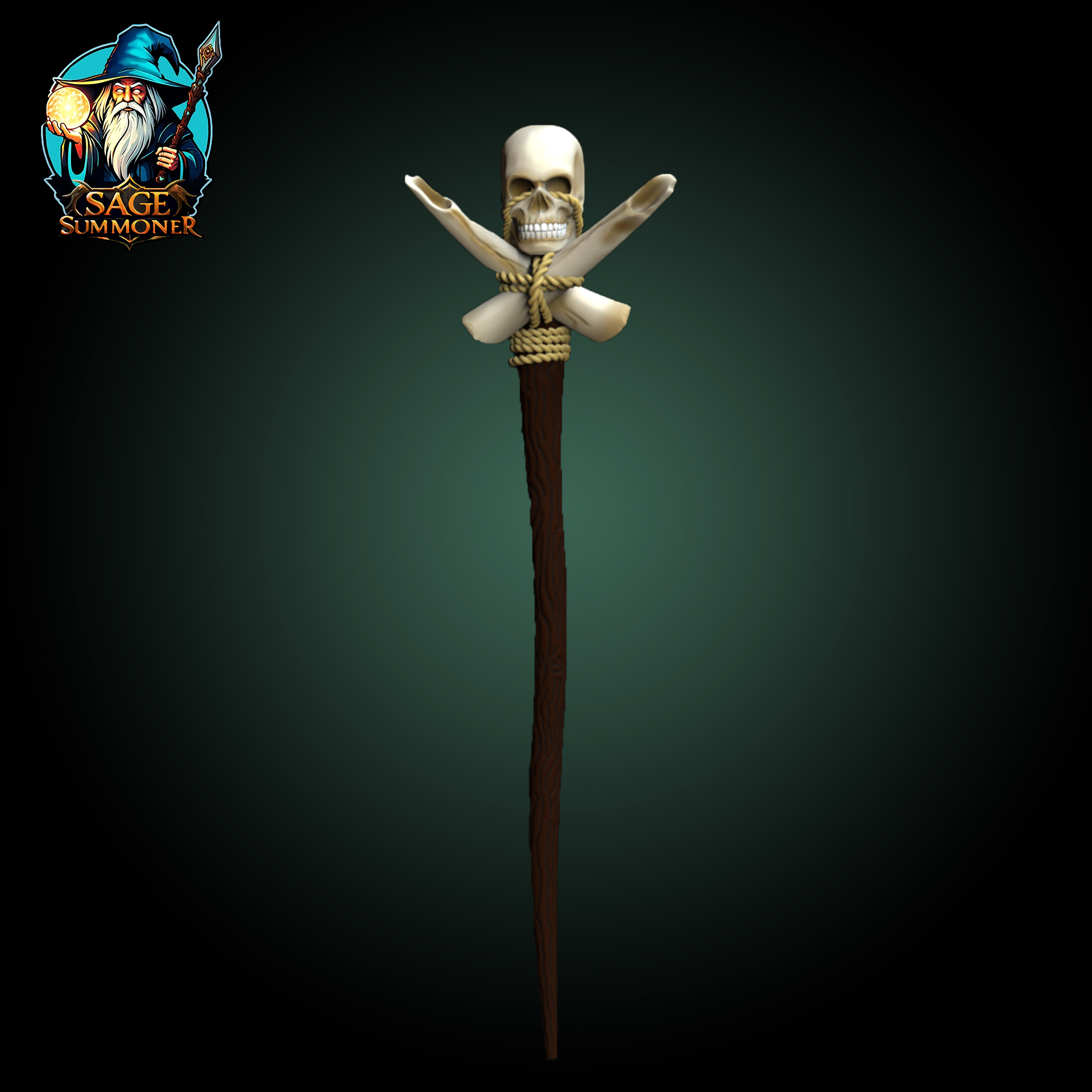 Necromancer Skull Staff 2