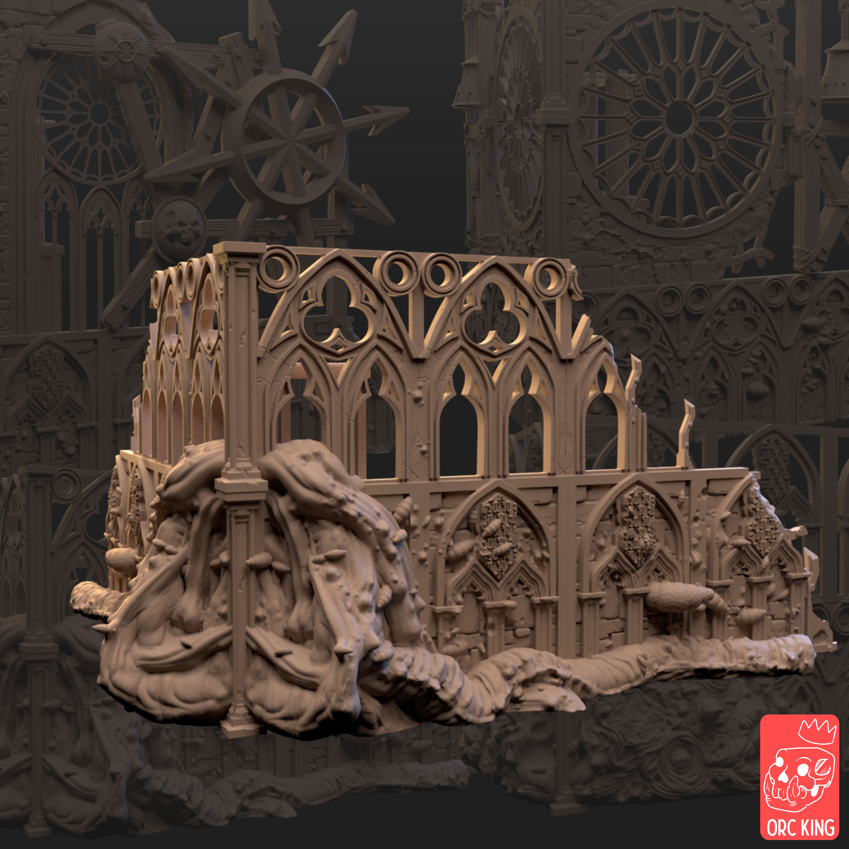 Plague God's Ruin - 3D Printable Terrain (Support-Free) 2