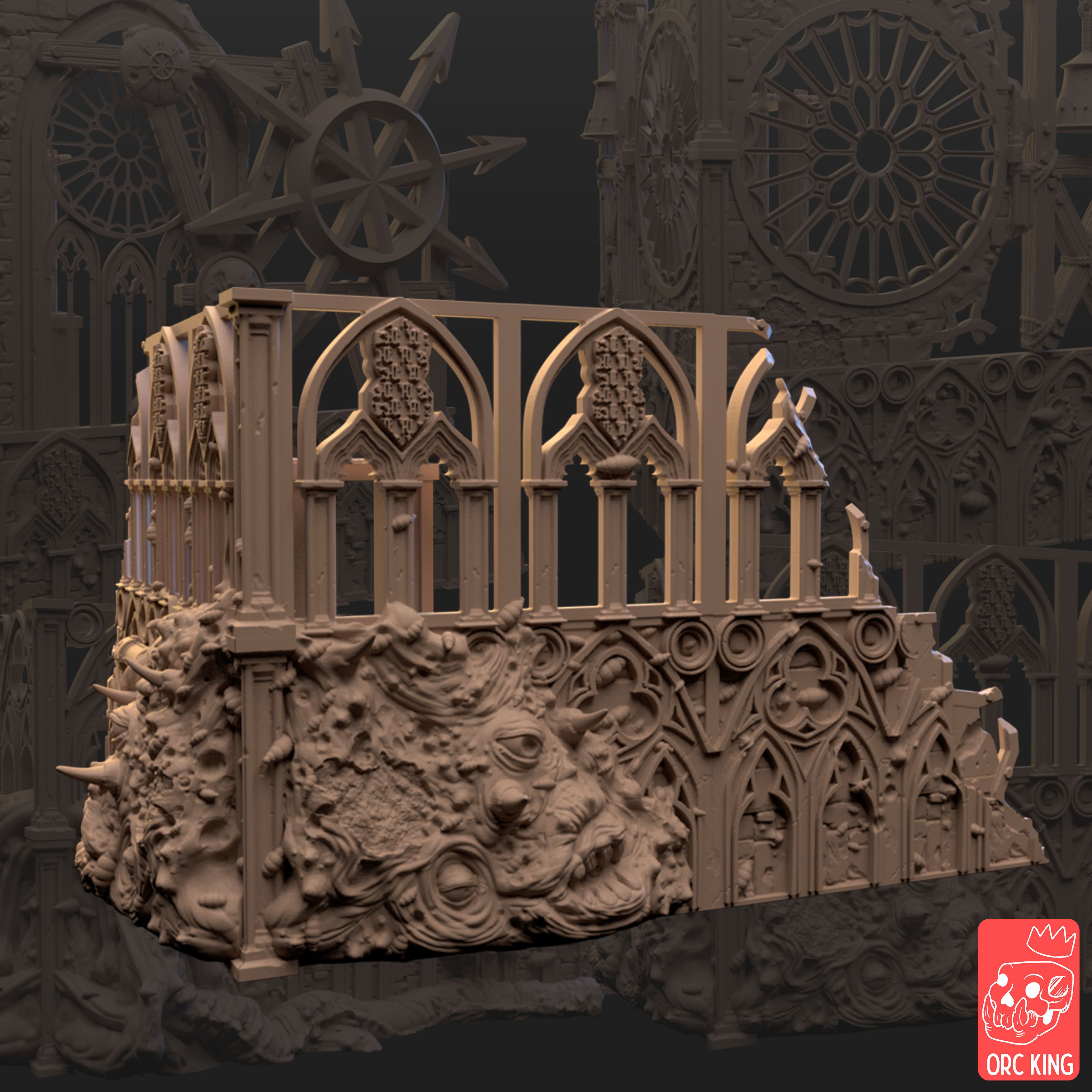 Plague God's Ruin - 3D Printable Terrain (Support-Free) 3