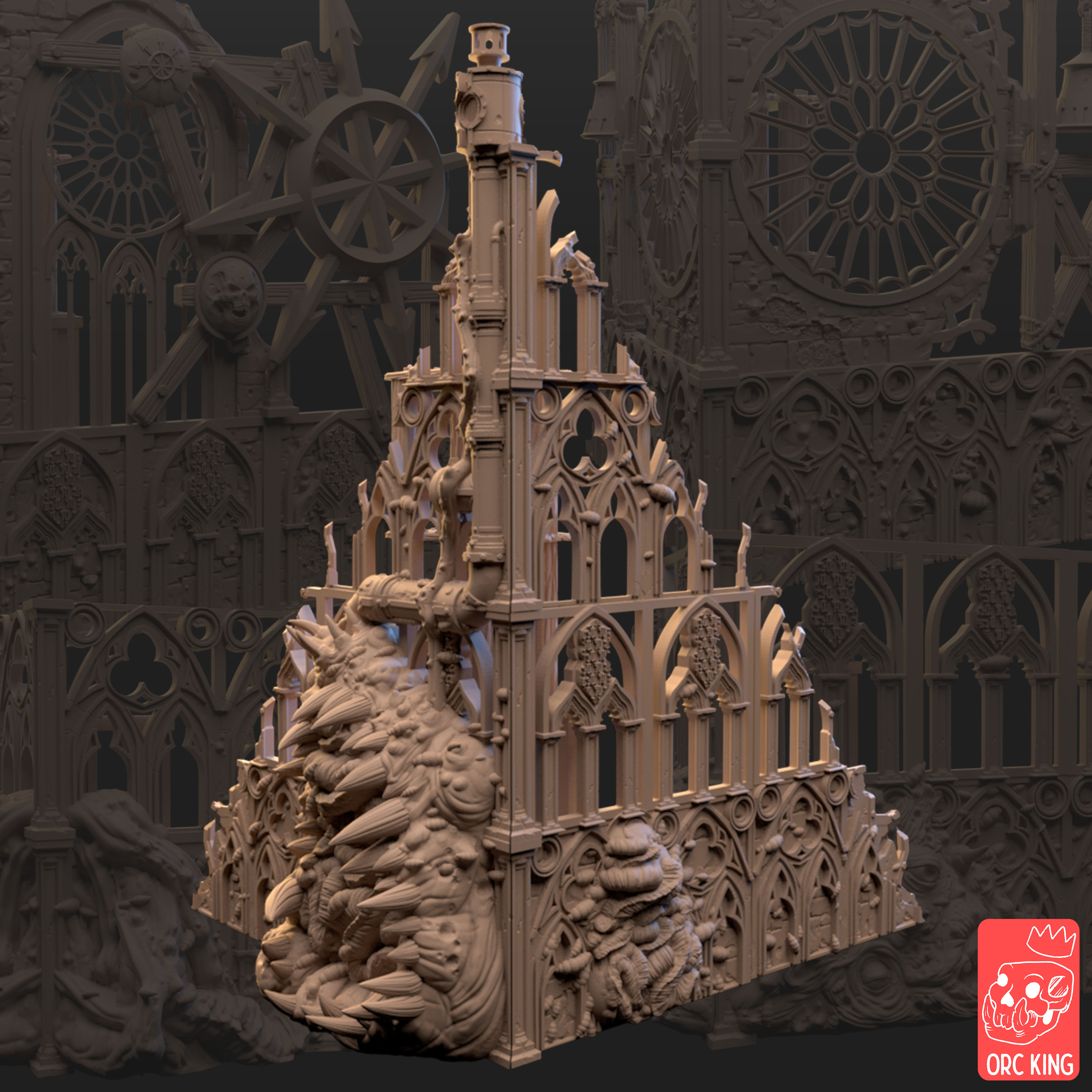 Plague God's Ruin - 3D Printable Terrain (Support-Free) 4