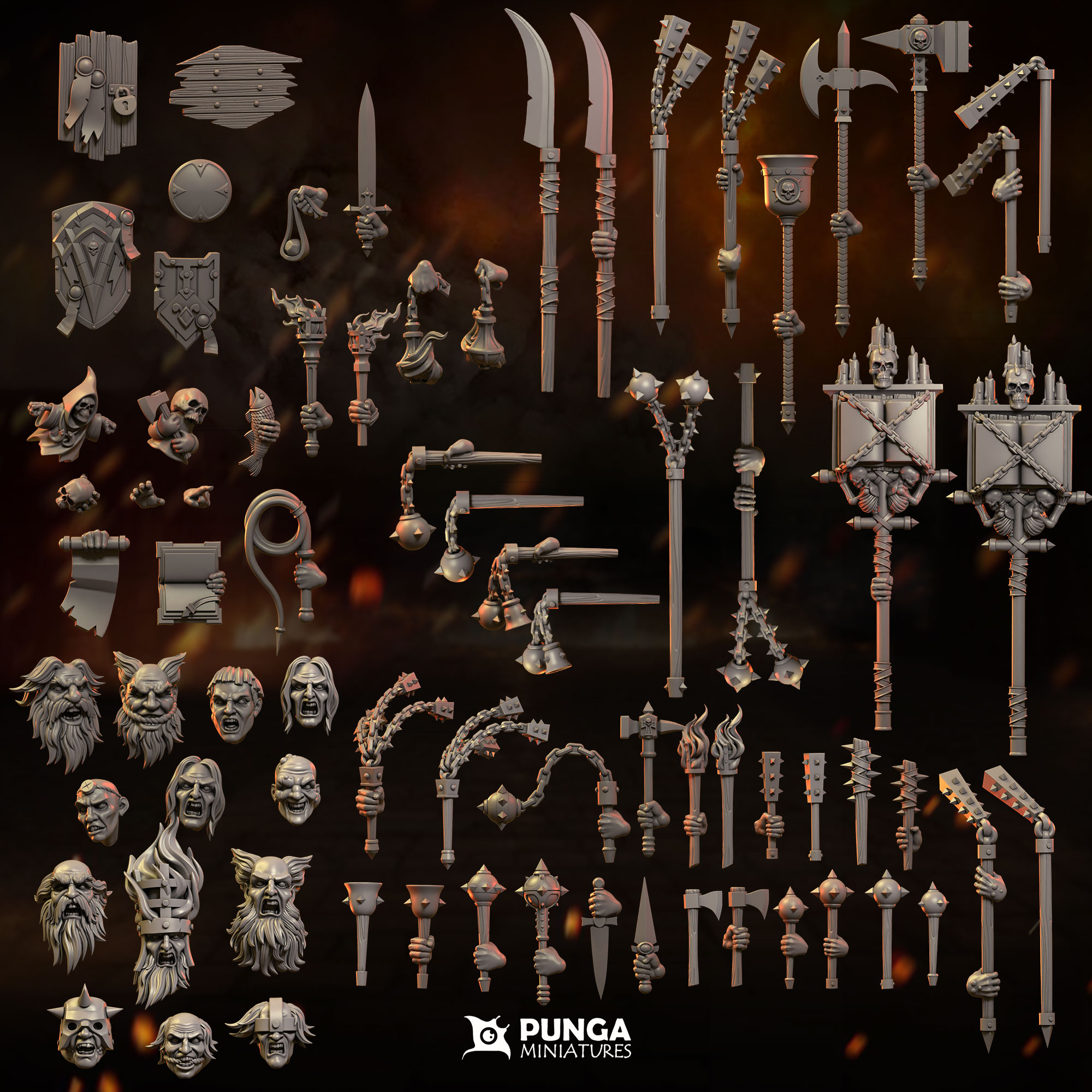 Fagellants and Zelots heads and hands