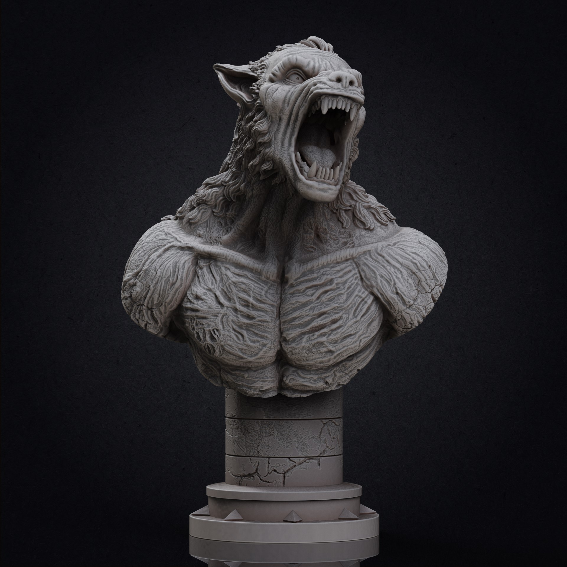 Werewolf bust (Pre-Supported)