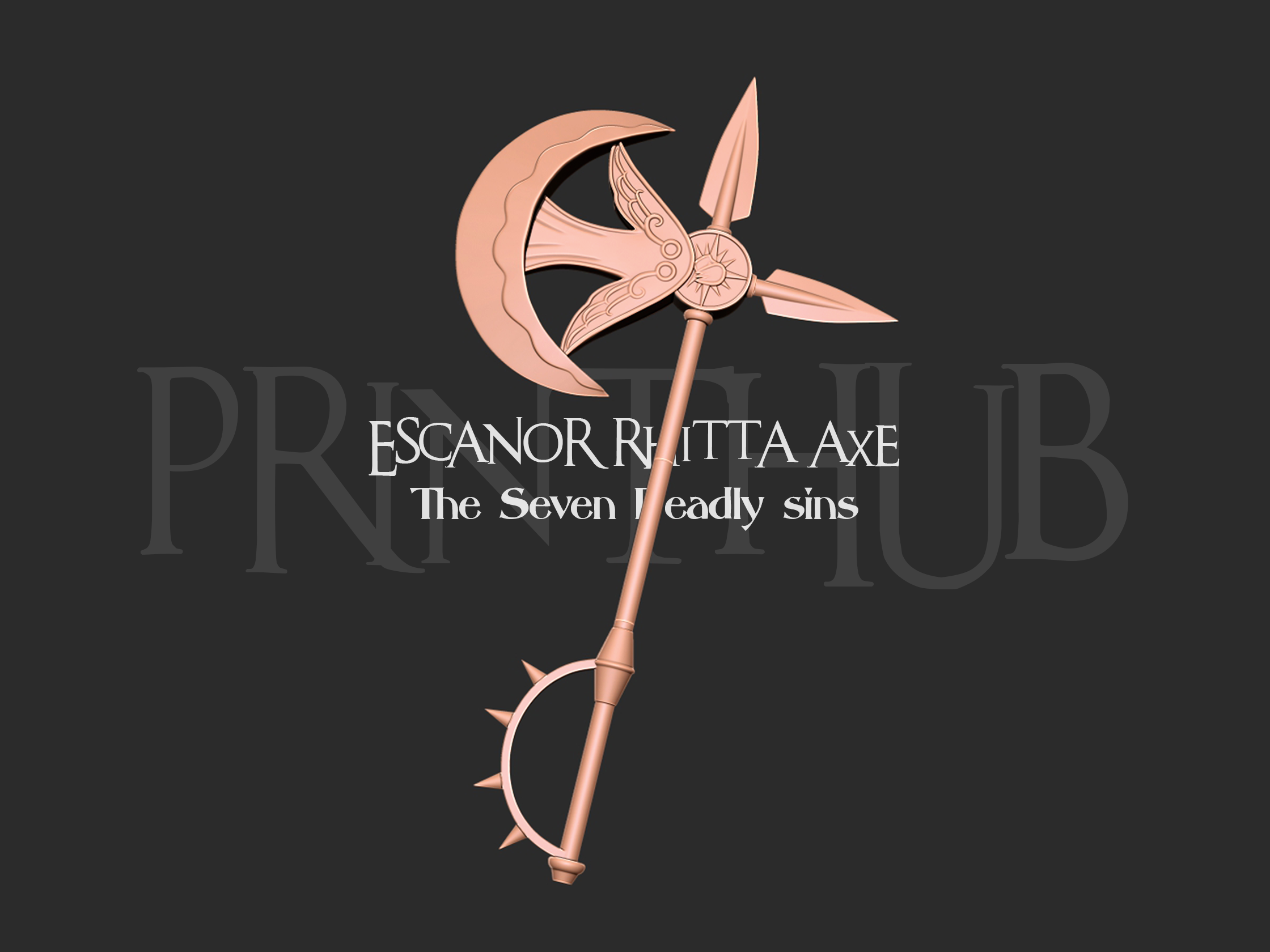 Escanor rhitta axe for cosplay prop