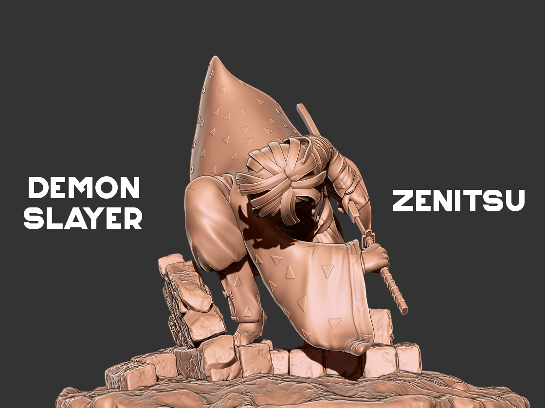 Zenitsu fan art 3d print model