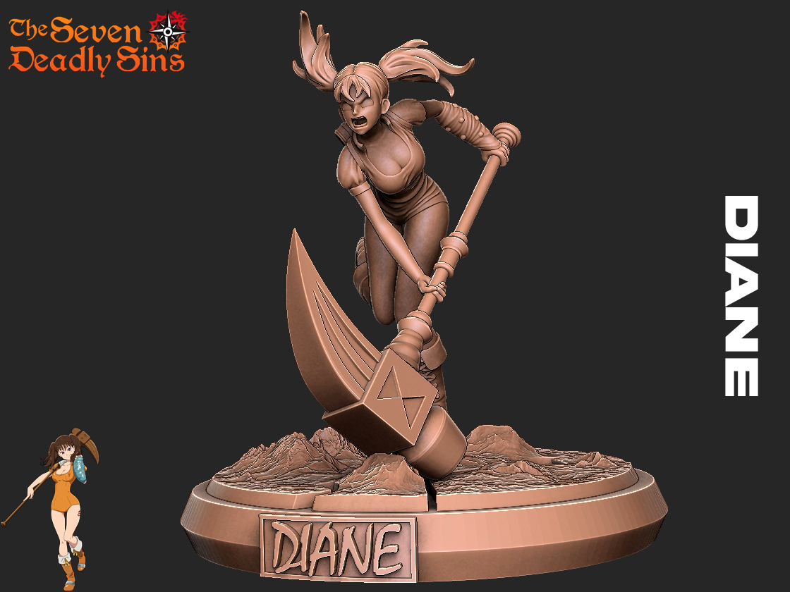 Diane the gaint 3D print model