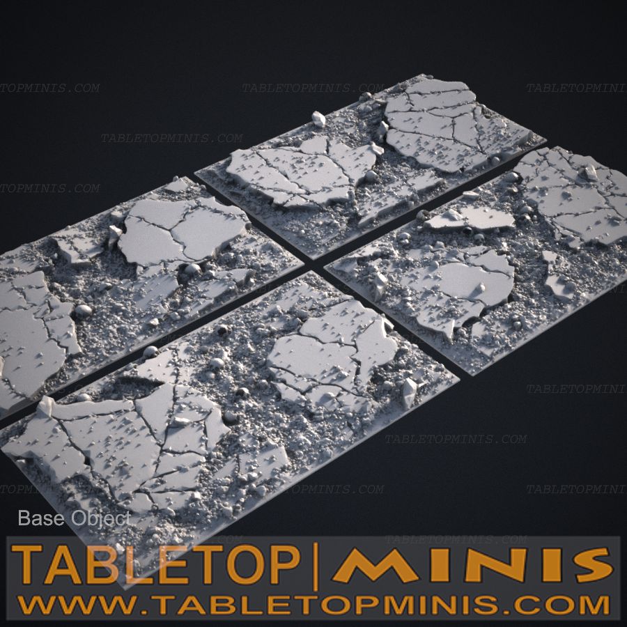Cracked Earth 60mmx100mm Rectangular Bases Topper