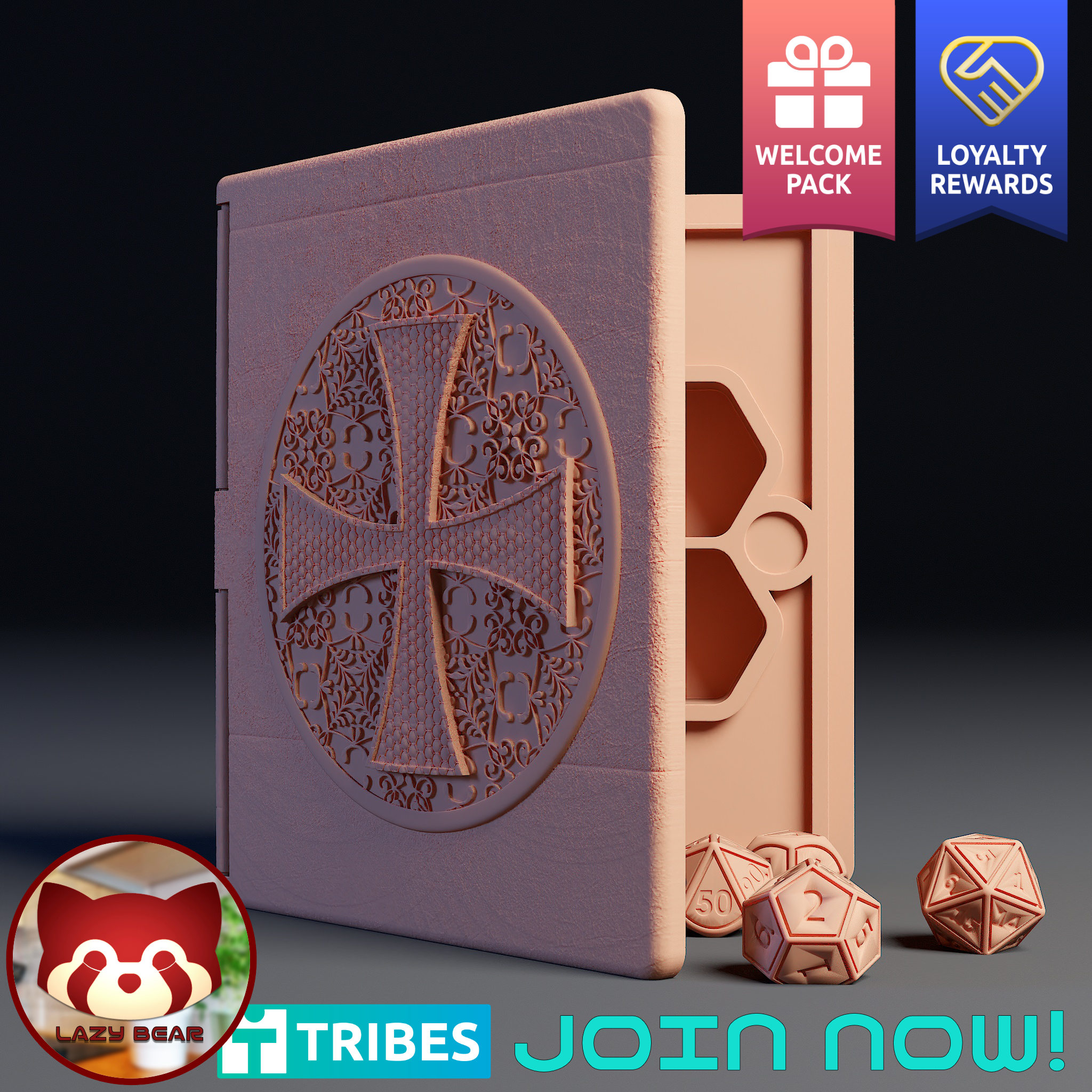 Templar Dice Book + Dice Set