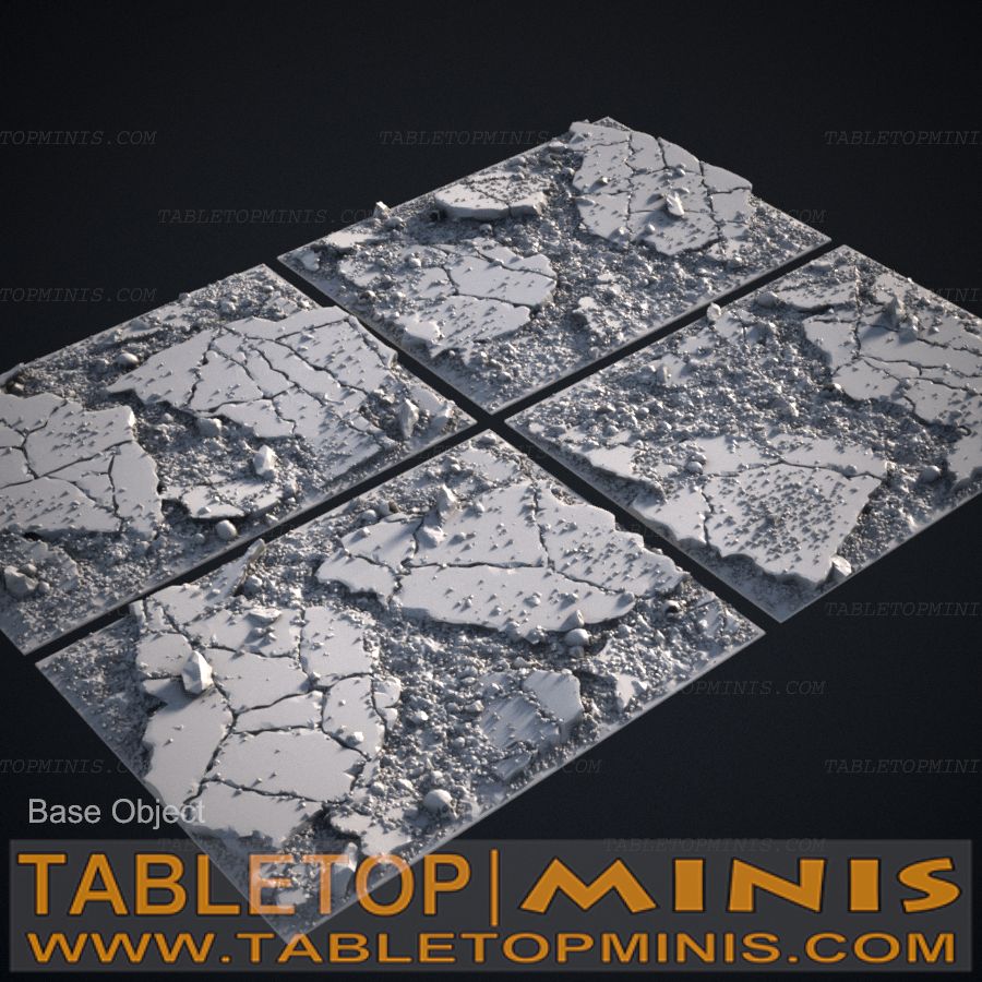 Cracked Earth 75mmx100mm Rectangular Bases Topper