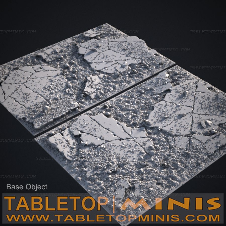 Cracked Earth 100mmx150mm Rectangular Bases Topper
