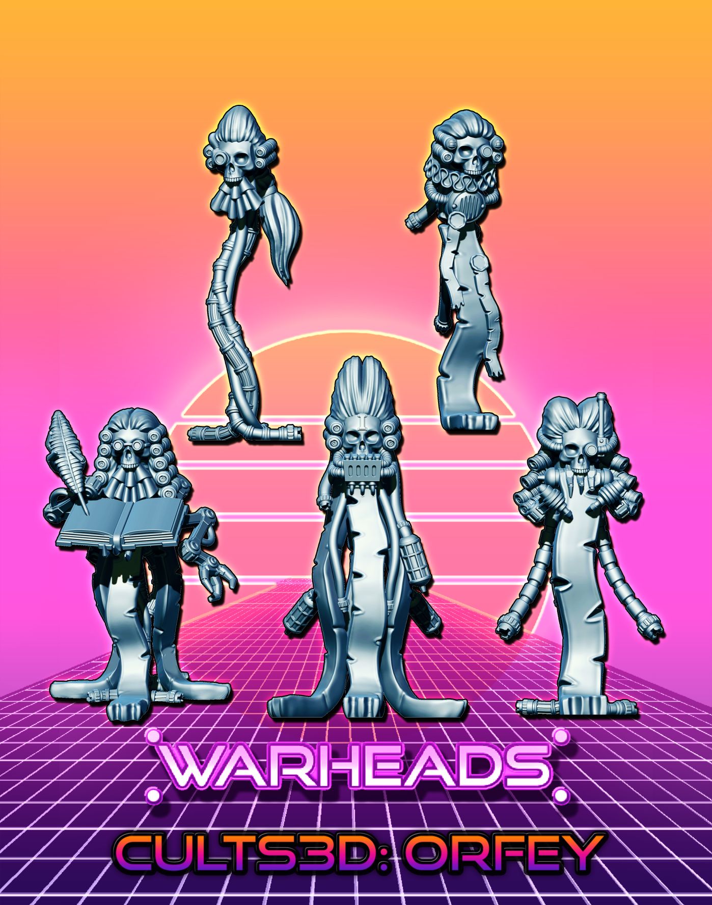 Pompadour Mechanical Decaptiated Heads! - Nobleman edition!