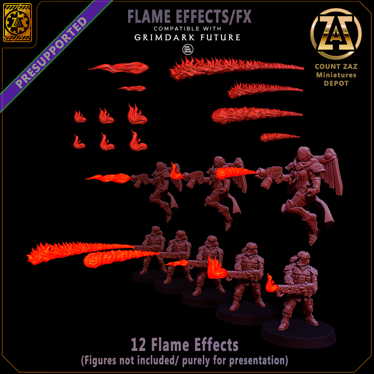 FLAME EFFECTS/FX - 12 flame effects to add a spark to your Army - NOW PRESUPPORTED
