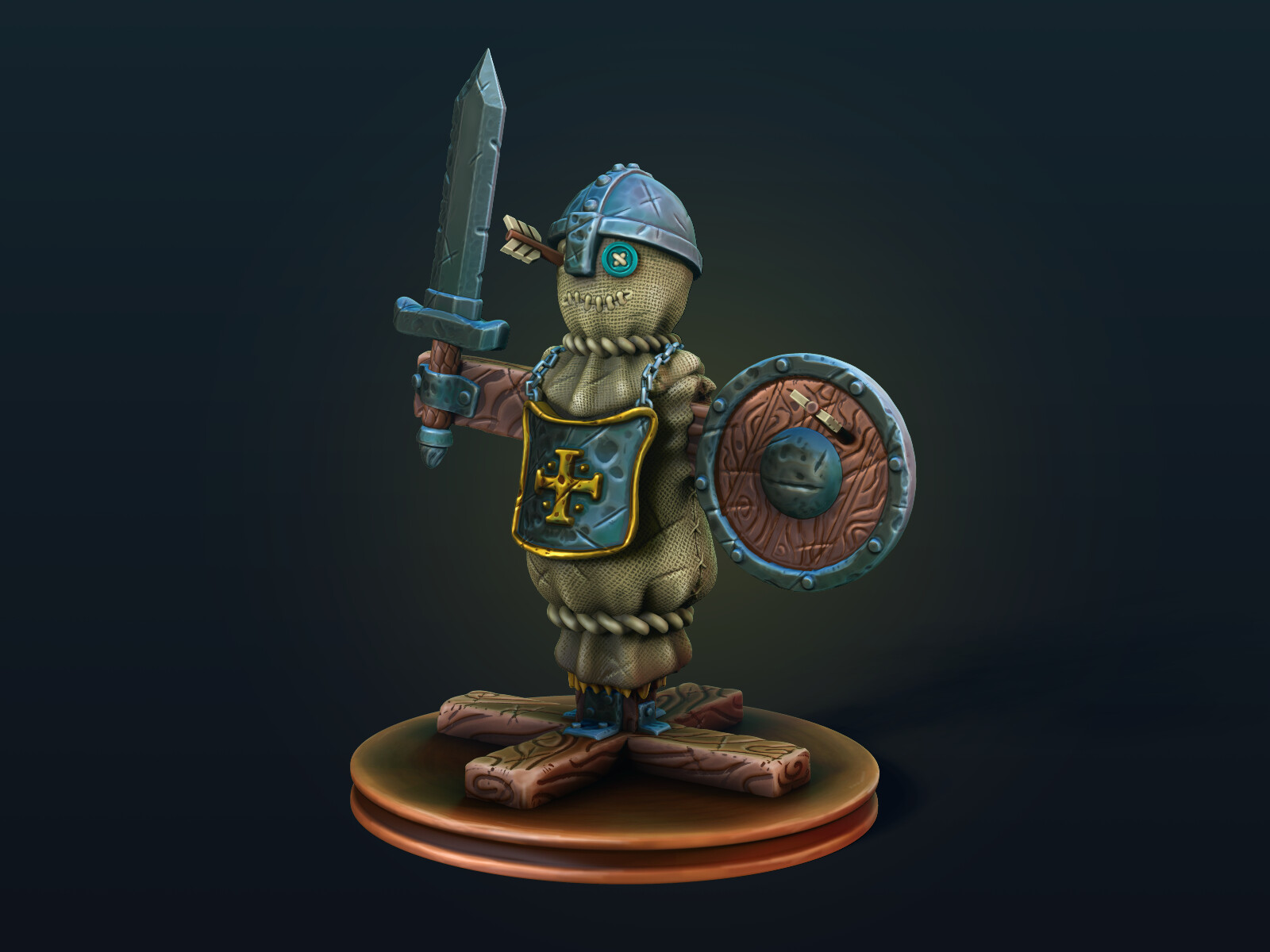 free Brave Medieval Training Dummy, unsupported