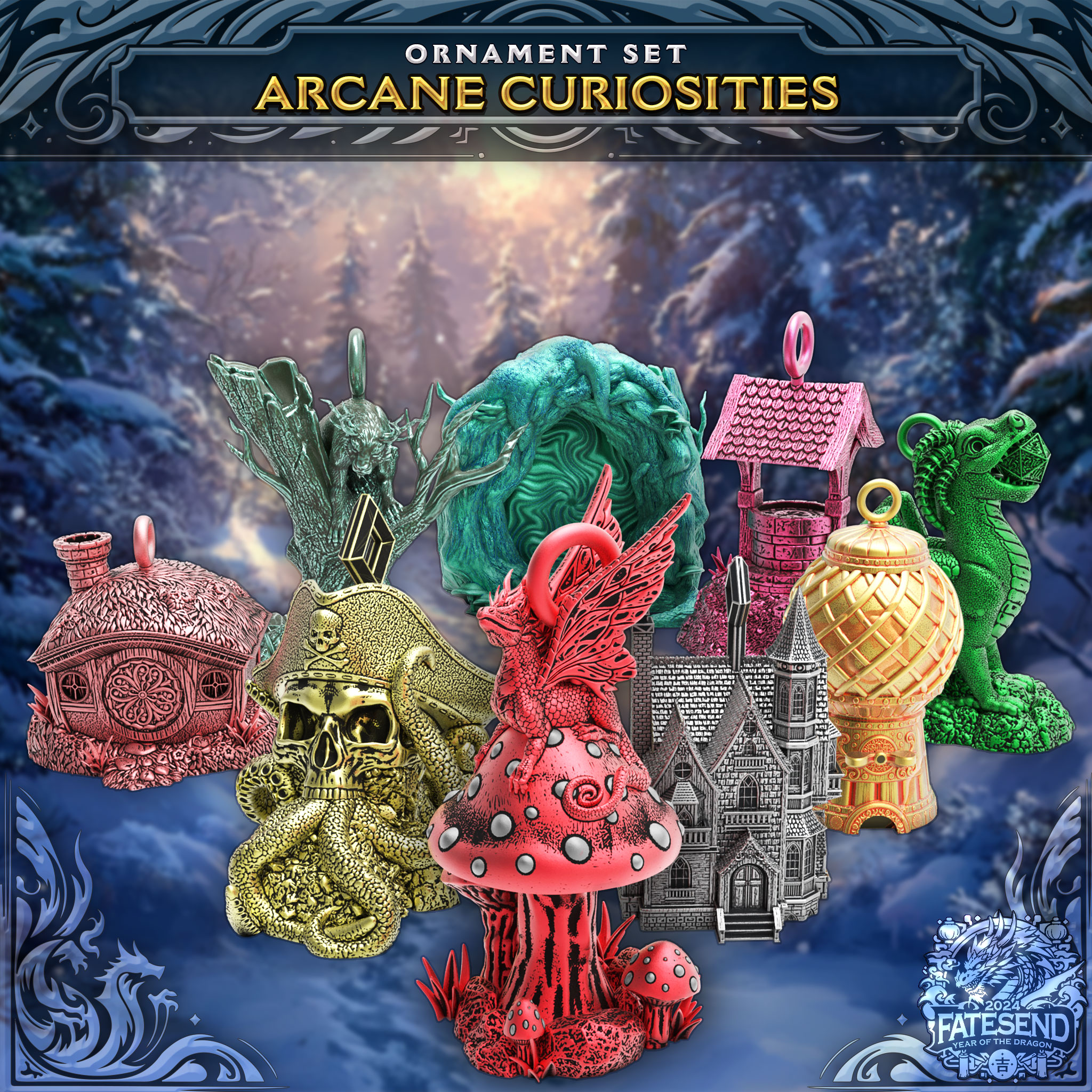 Arcane Curiosities Ornament Set
