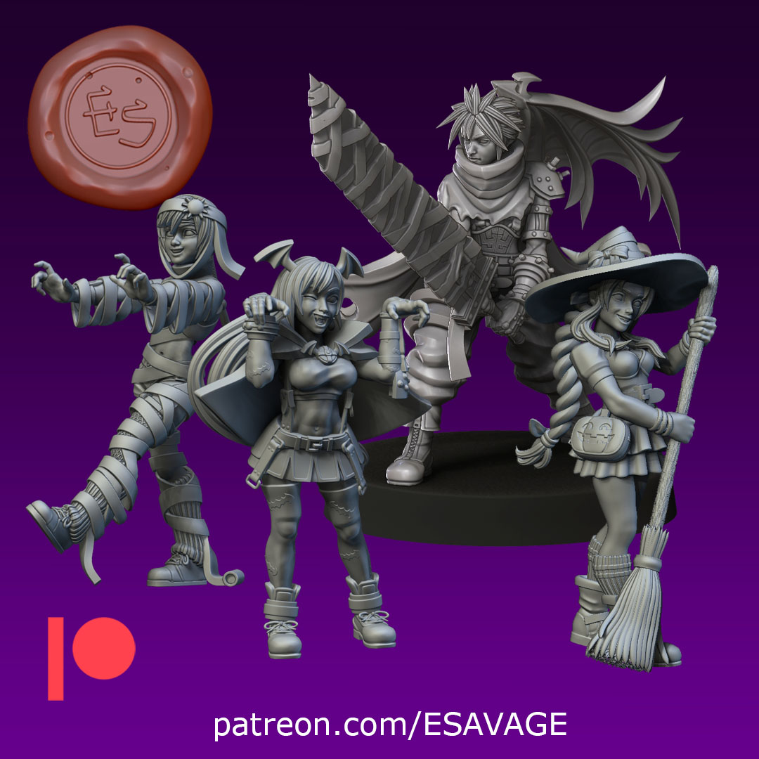 Halloween Costumes FFVII - 32mm Miniatures