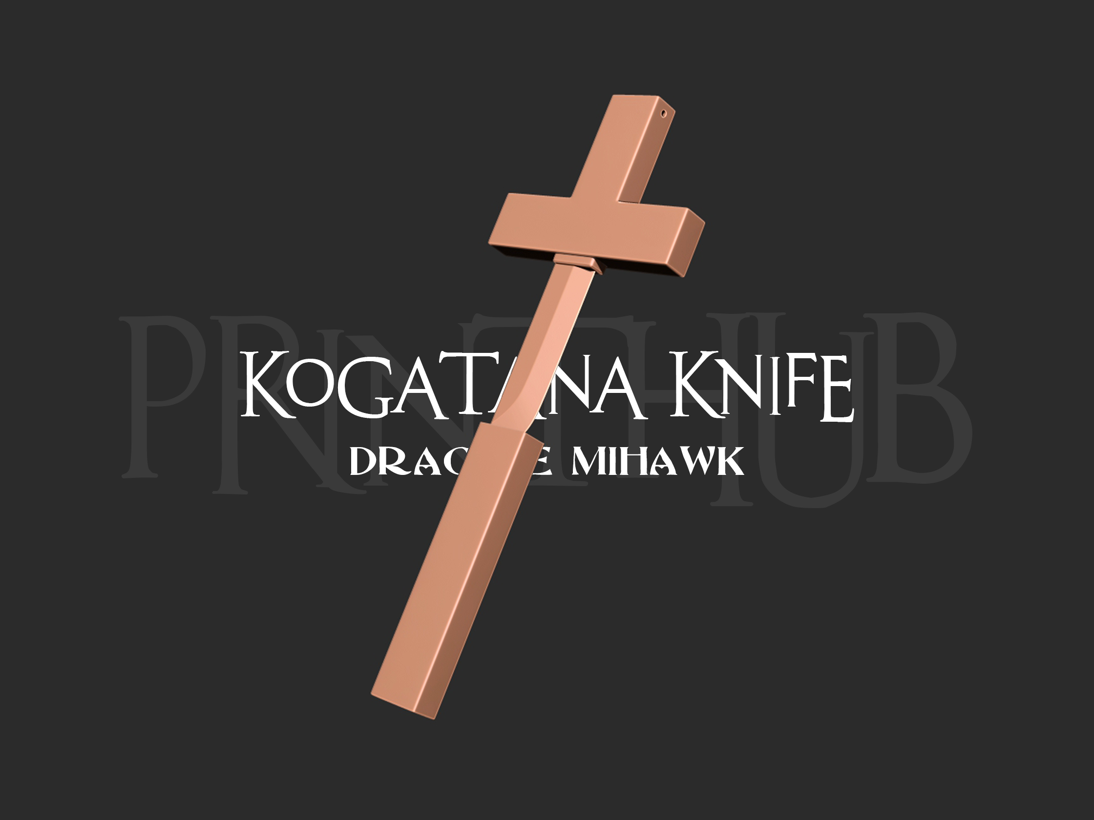 Kogatana Knife Cross Mihawk Weapon cosplay prop