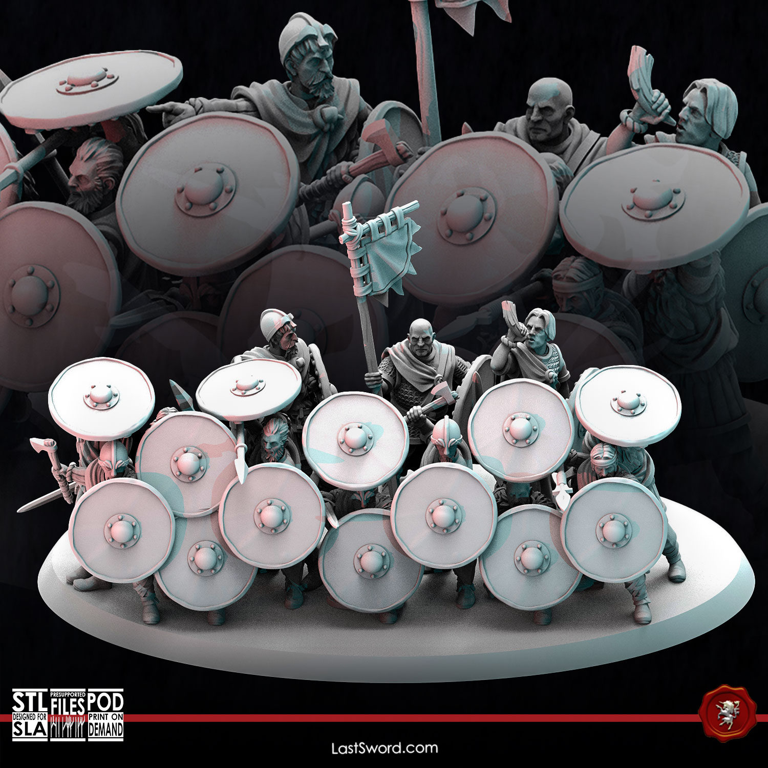 ShieldWall | Pre-Supported | 30mm Vikings